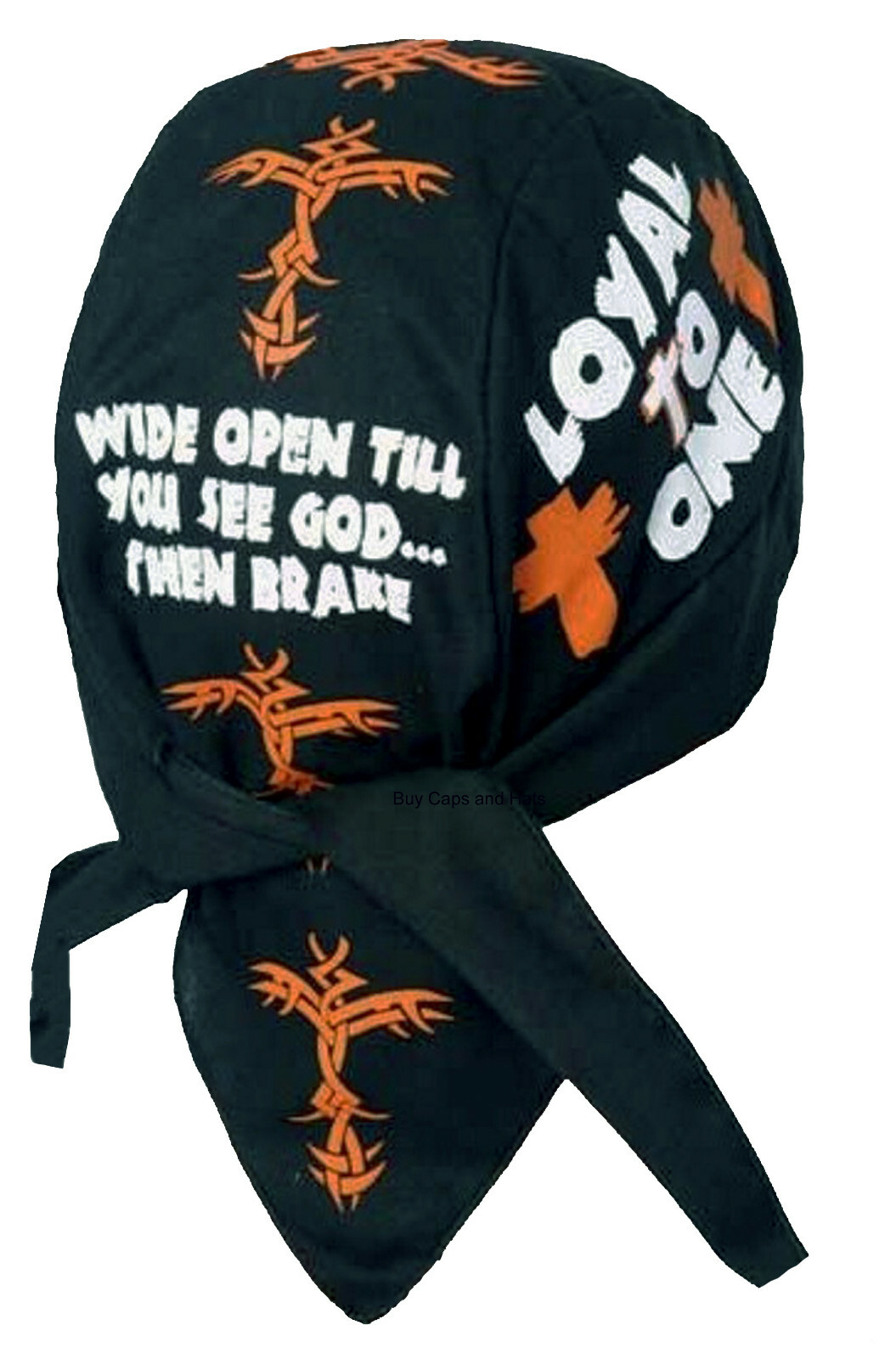 Christian Biker Doo Rag Black Motorcycle Skull Cap Religious Chemo Bandana Wrap