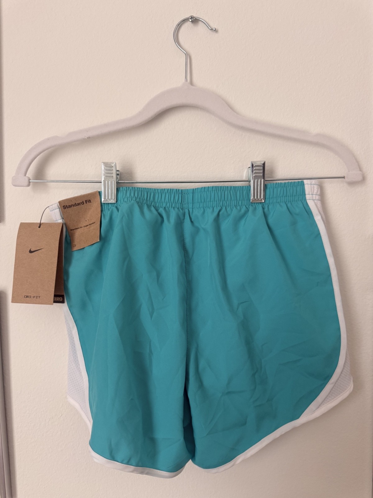 Nike Tempo Big Kids’ (Girls’) Dri-FIT Running Shorts AQUA color