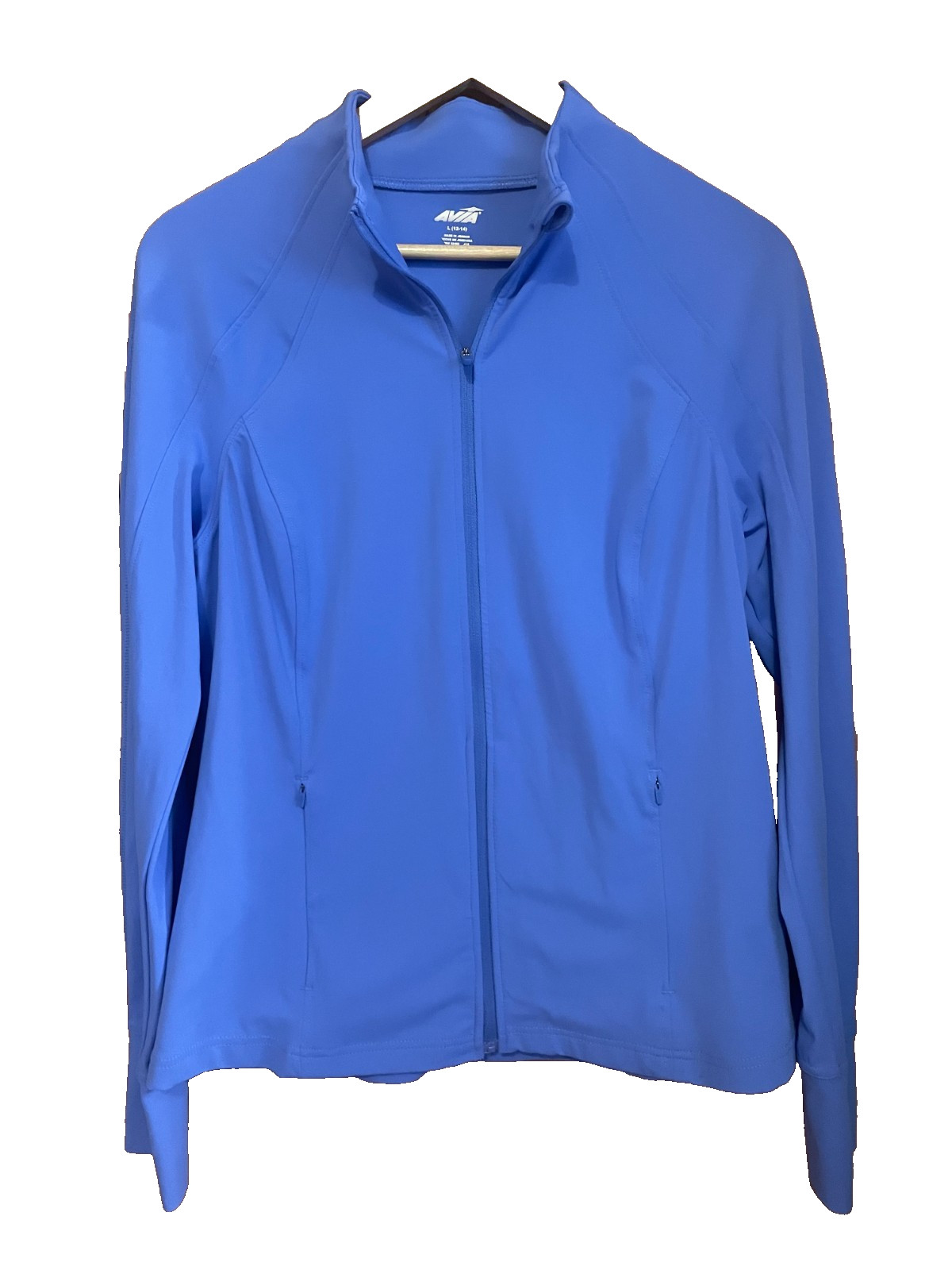 Avia Women’s Deep Lavender Full-Zip Nylon and Spandex Athletic Jacket – Size L