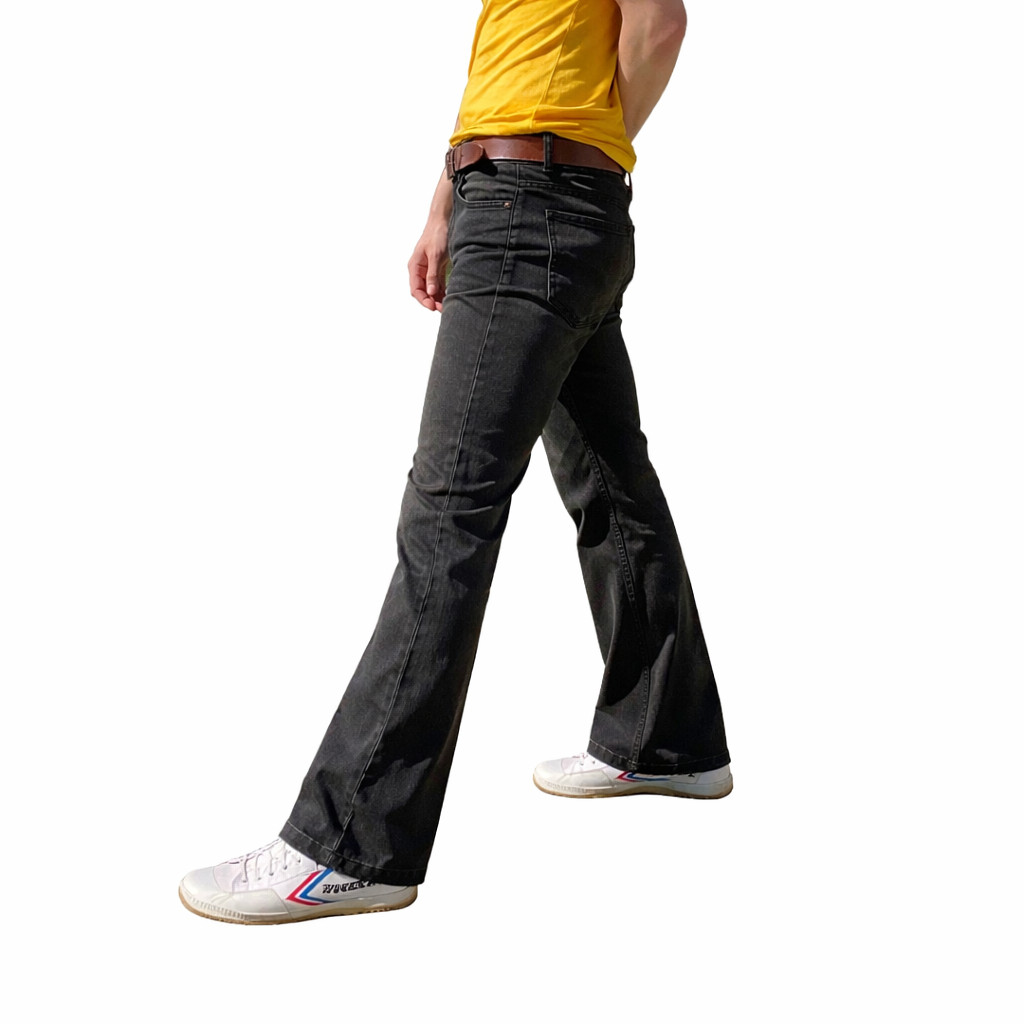 Men’s Bell Bottoms Flared Jeans- Retro Denim Flares – Classic 60s 70s Hippie
