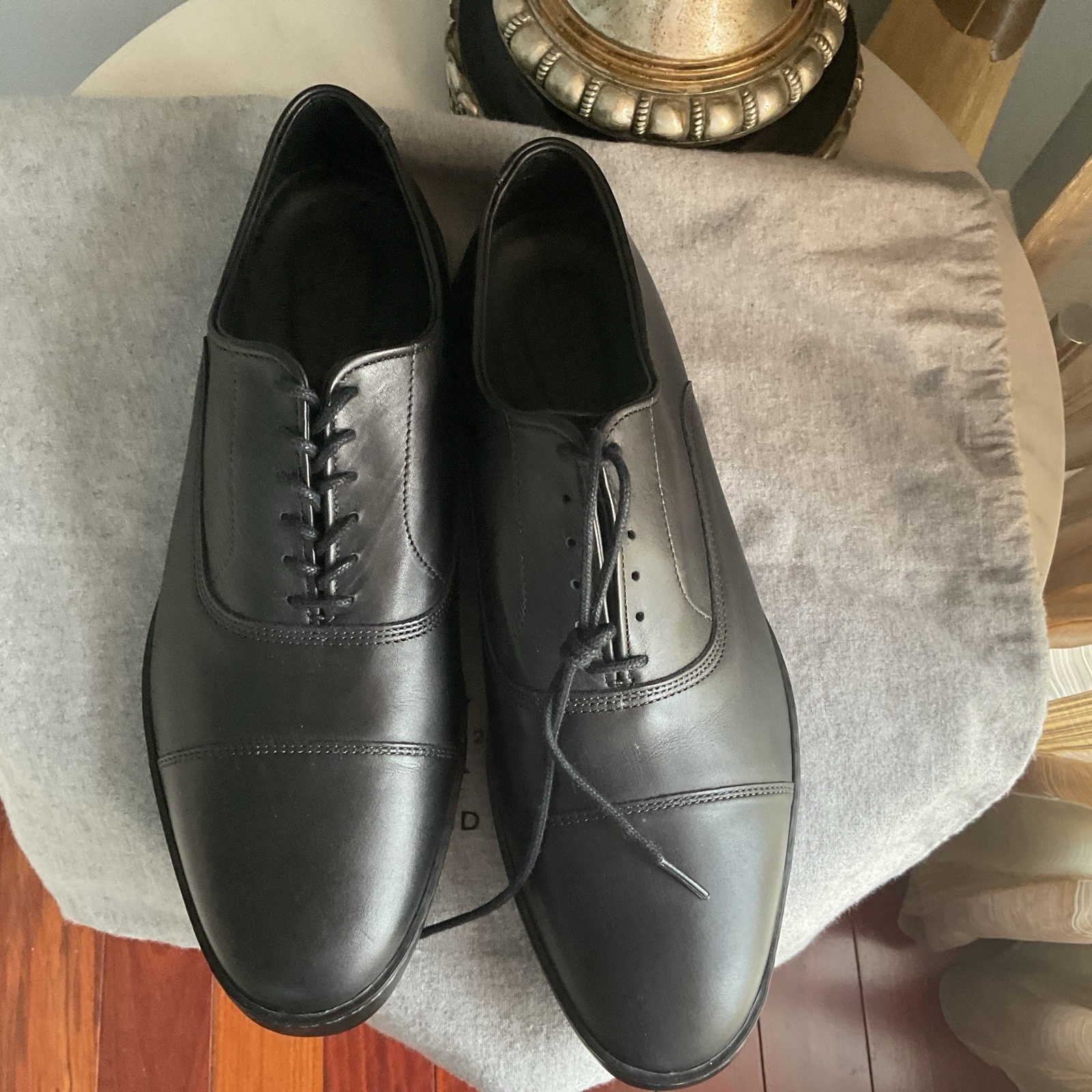 Allen Edmonds Park Avenue Cap Toe Oxford Leather Shoes Size 10 Black Made in USA