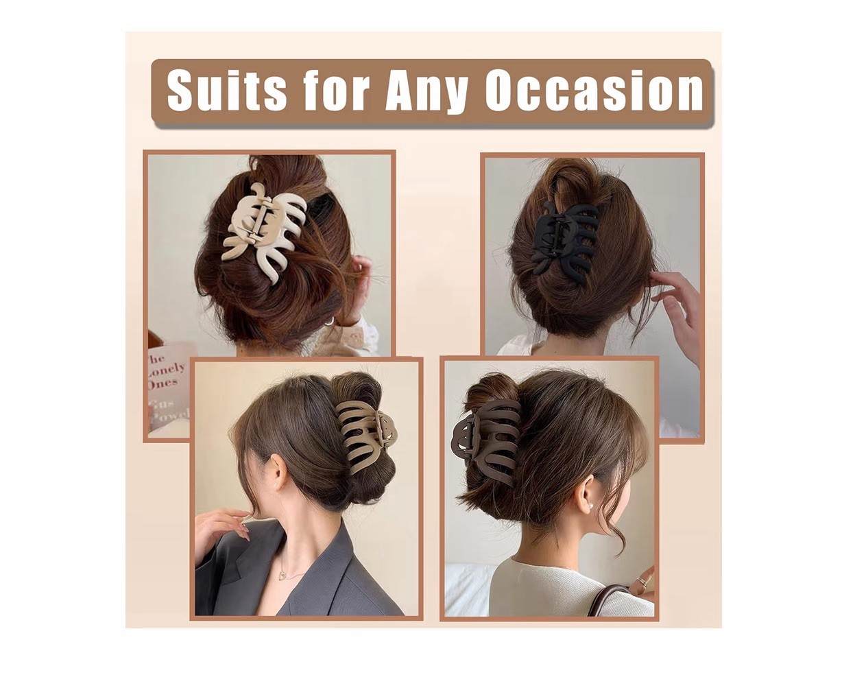 4 Pcs Octopus Claw Clips Octopus Hair Claw Clips for Women 3.8″ Large Hair Claw