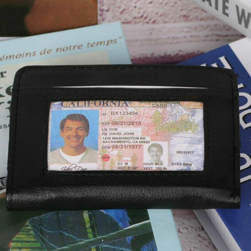 Secure Lock RFID Blocking Wallet Men Women Slim Money Credit Card Holder Leather
