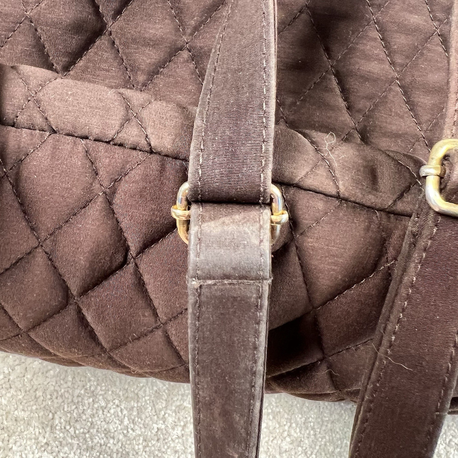 Vera Bradley BackPack Quilted Brown Essential Classic Cotton School Casual