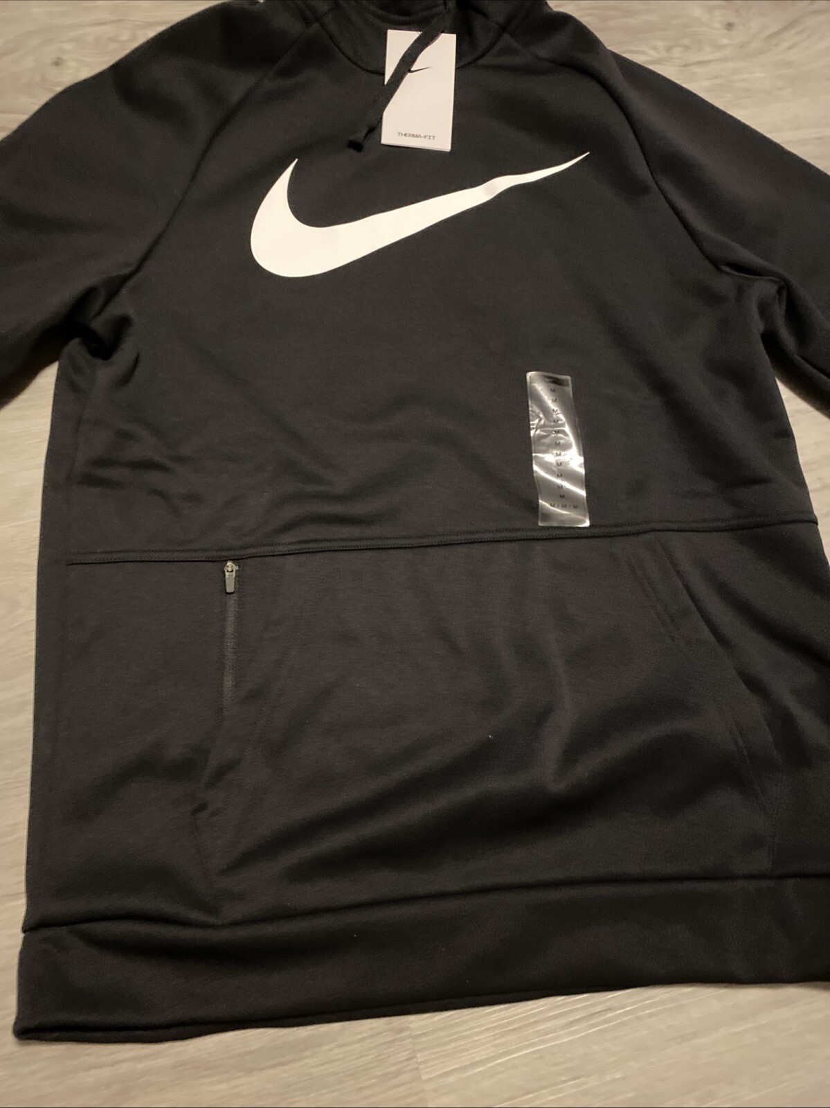 Nike Therma Fit Swoosh Pullover Hoodie Men’s Medium Black NWT