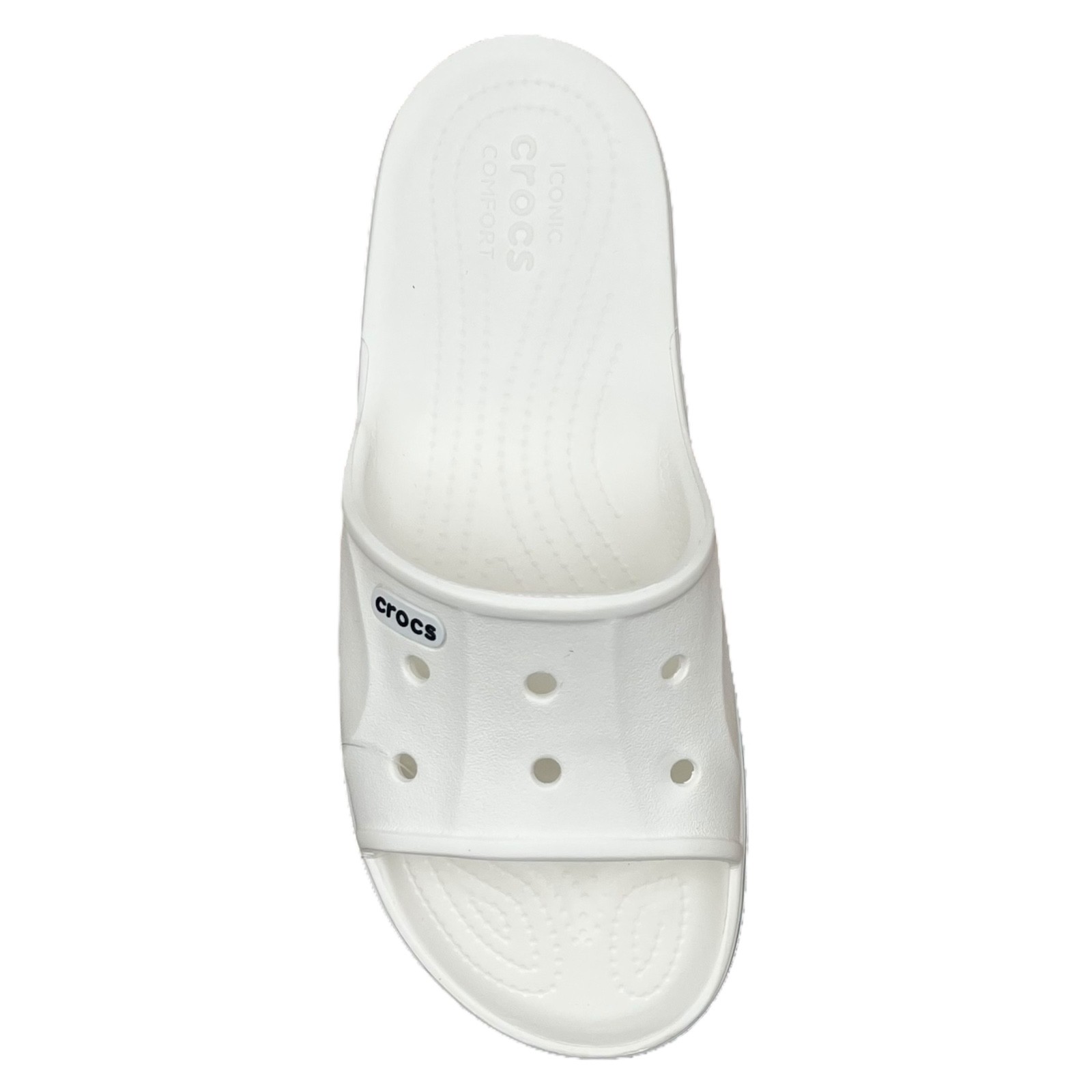 Crocs Bayaband Womens Slide Sandal Size 9 White Navy Water Friendly Lightweight