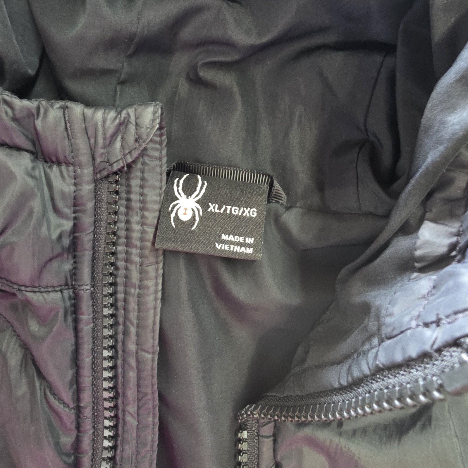 black Spyder women’s puffer jacket