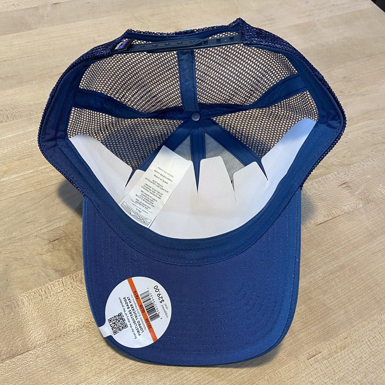 Patagonia Firstlighters Badge Lopro Trucker Hat – New With Tags – Glass Blue