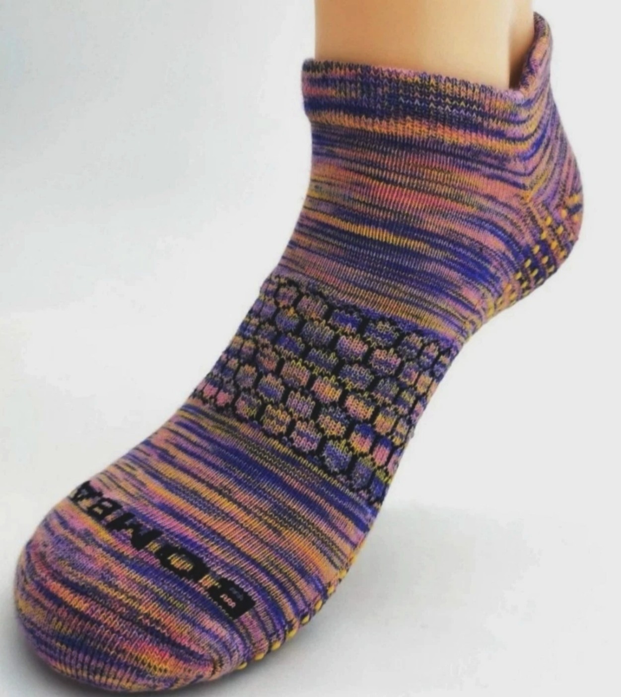 3 Pair Size M Bombas Performance Gripper Honeycomb Ankle Socks Women’s (as show)