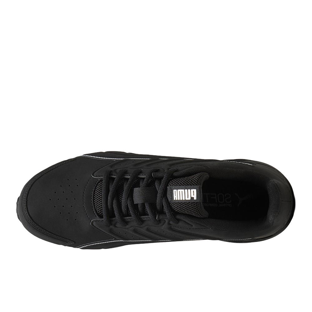 PUMA Electro Synthetic Leather Lace Up Mens Black Sneakers Casual Shoes 3130920
