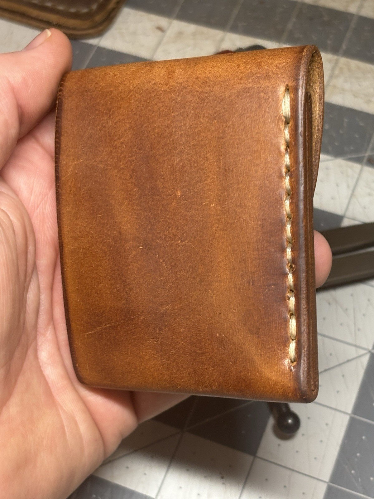 Handmade Leather Vertical Pocket Flap Wallet – Slim & Durable Minimalist