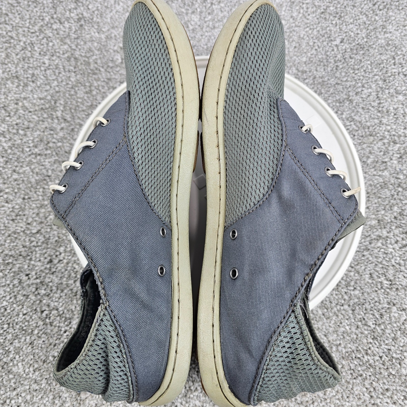 Olukai Nohea Moku Shoes Gray Mesh Slip On Causal Boat Mens Size 9