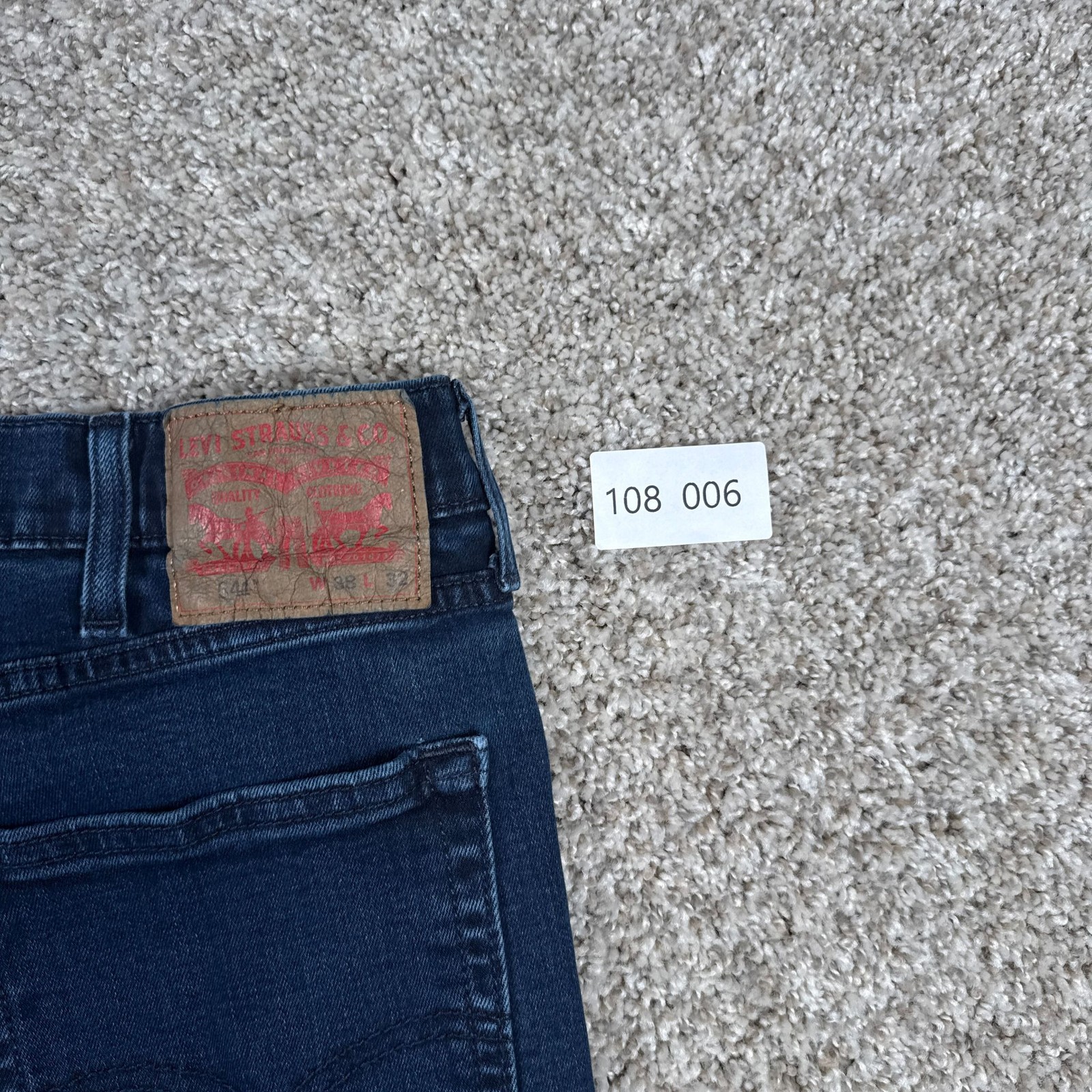 Levis 541 Jeans Mens 38 Blue Straight Leg Dark Zip Fly All Seasons Tech 38×32