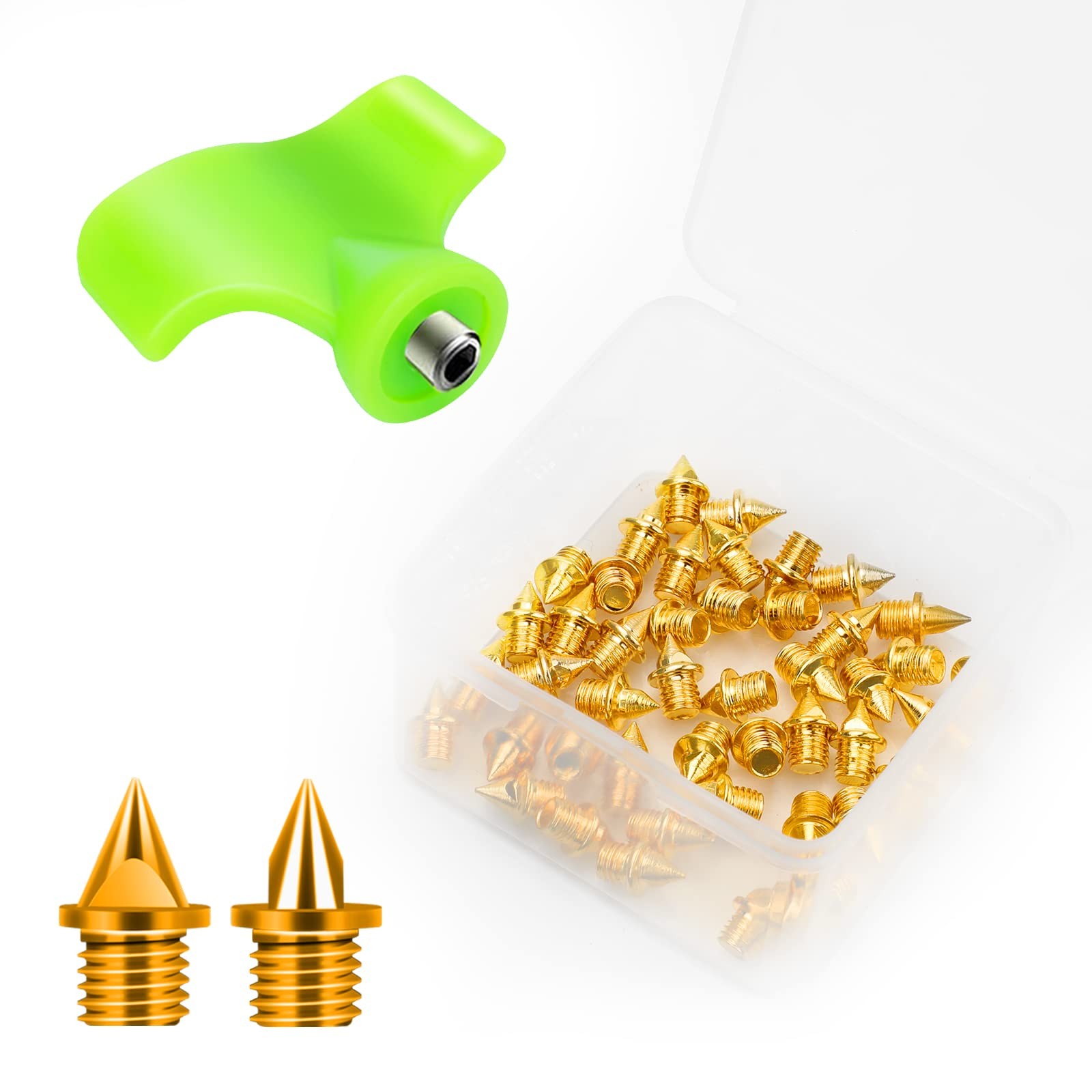 4.8mm 3/16 Inch Track Spikes 50 Pieces Hard Steel Spikes for Track Shoes Trac