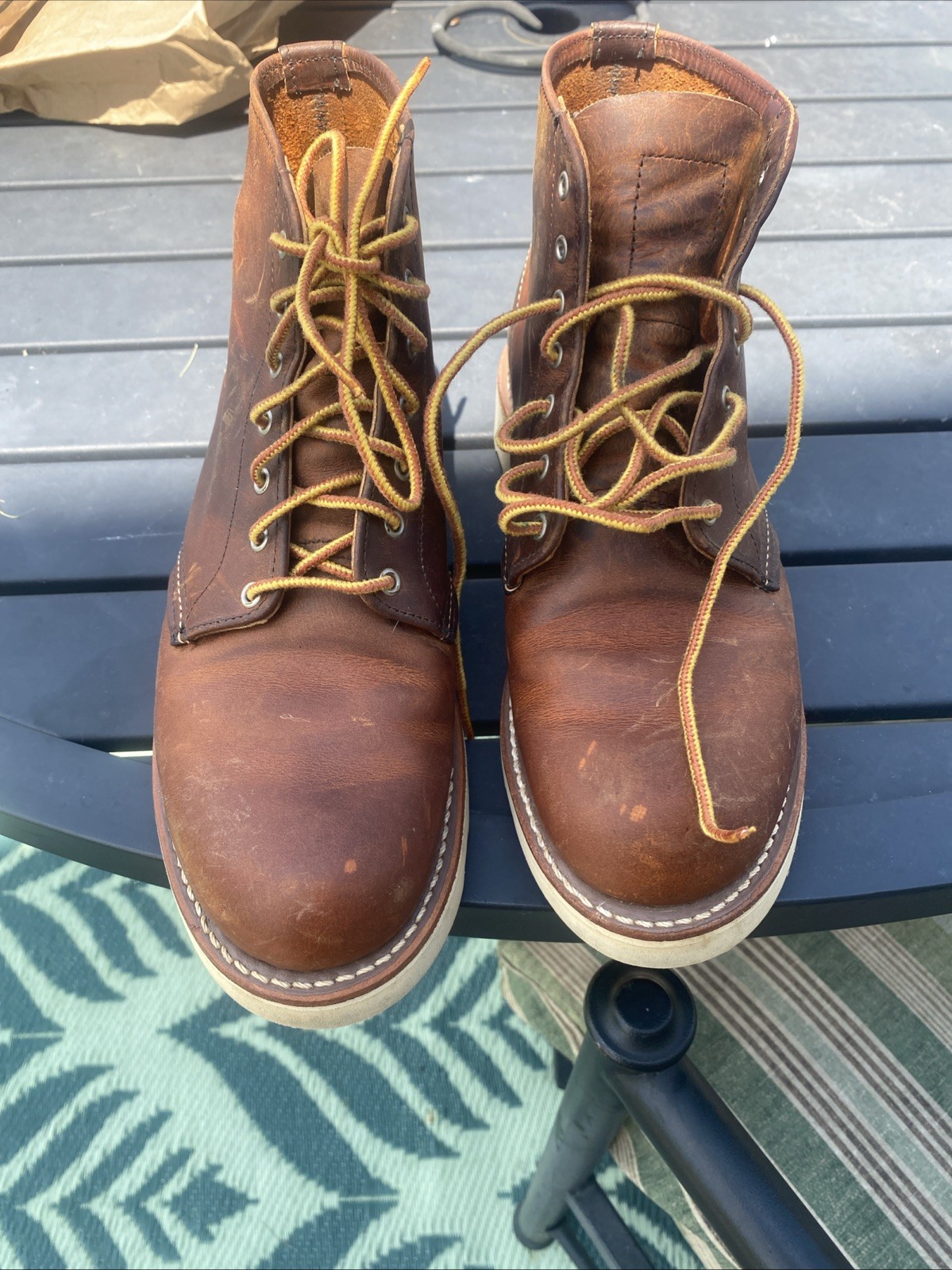 Red Wing Round Toe Boot Women’s #3451 Size 8B in Copper Rough & Tough leather