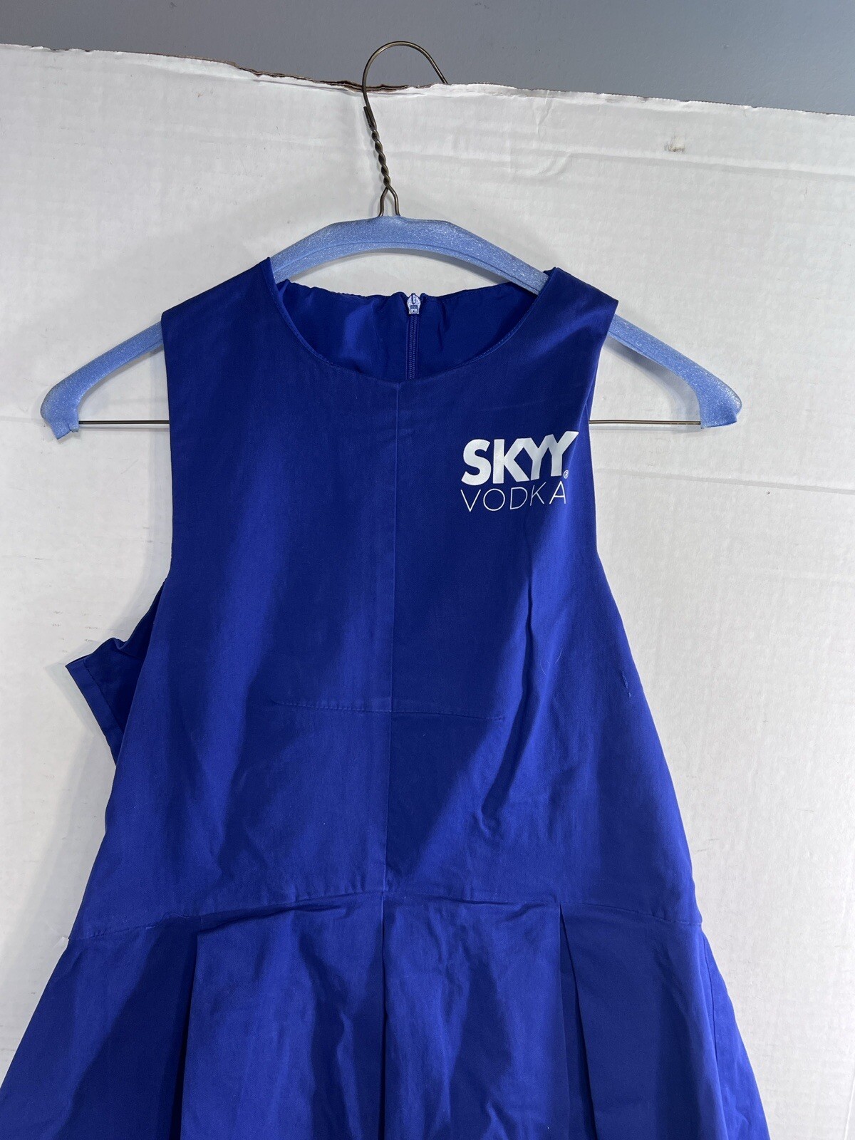SKYY Vodka MEDIUM Cocktail Party Dress Womens PROMO Blue Bartender Holiday