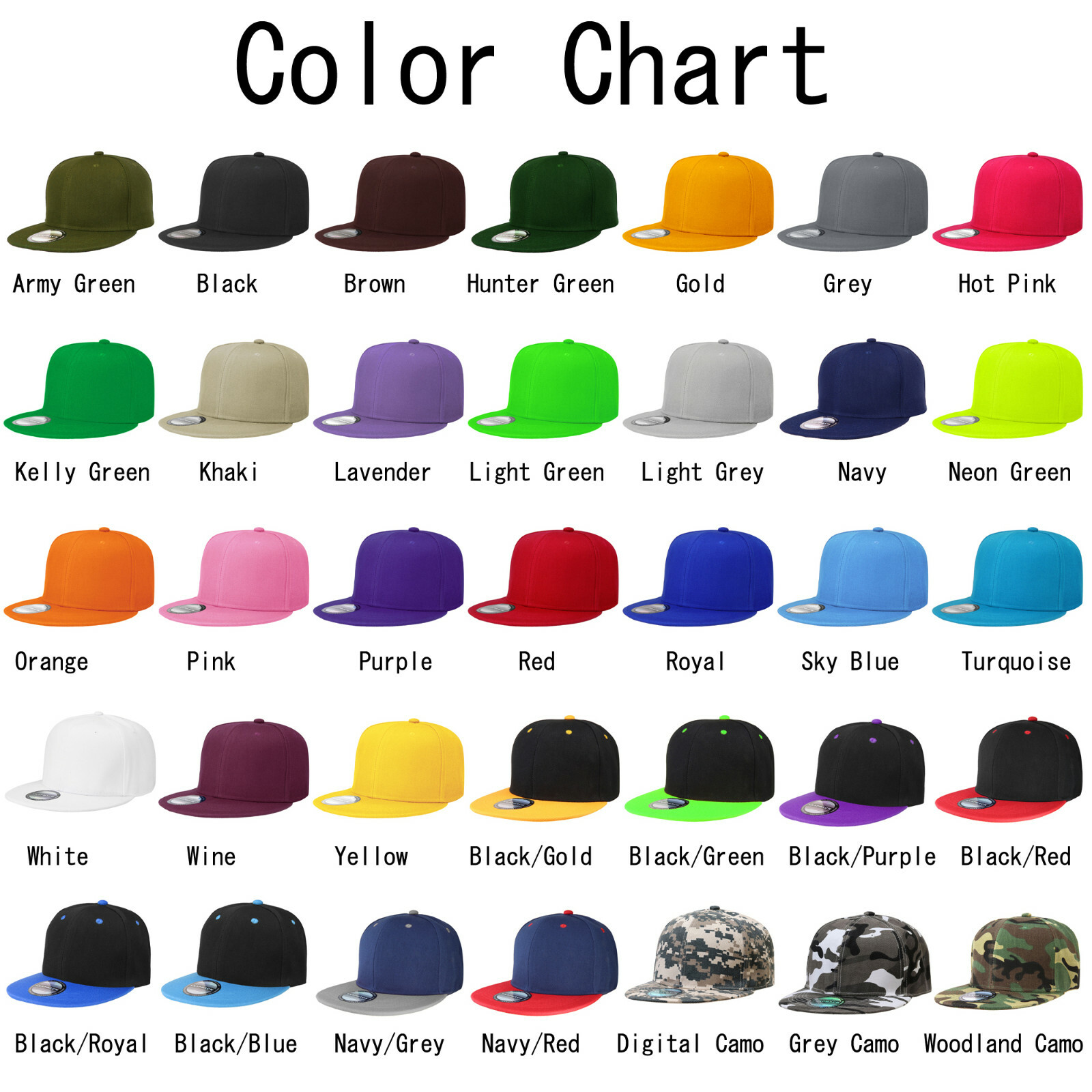 Wholesale lot 12 pcs Blank Snapback Hats Hip Hop Style Adjustable Size Flat Bill