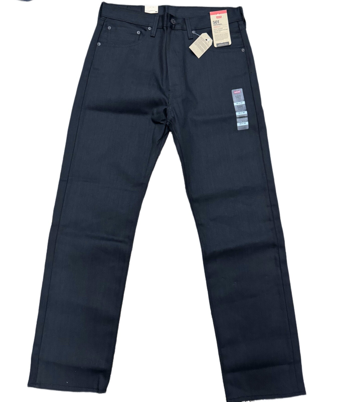 Levis 501 Shrink To Fit Button Fly Jeans Straight Leg Color Black Rigid 1582