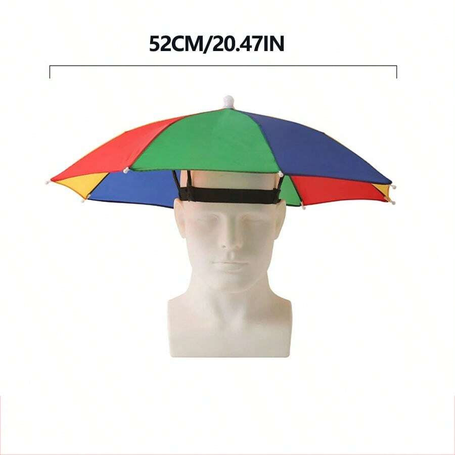 Umbrella Cap Suitable for Camping Fishing Elastic Headband UV Safe Umbrella Cap
