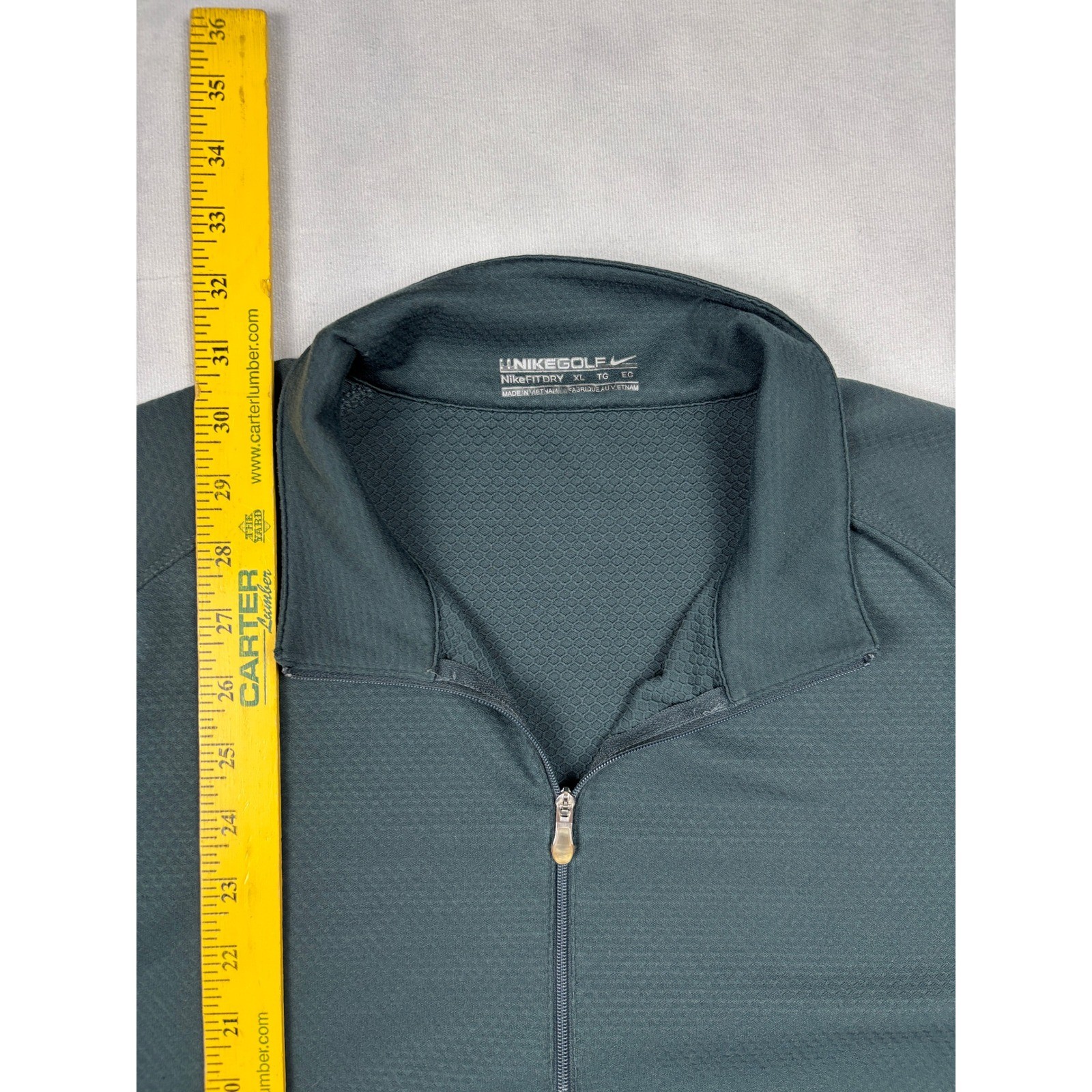 Nike Golf Mens XL Fit Dry Quarter Zip Pullover Charcoal Grey Orange 319683-068