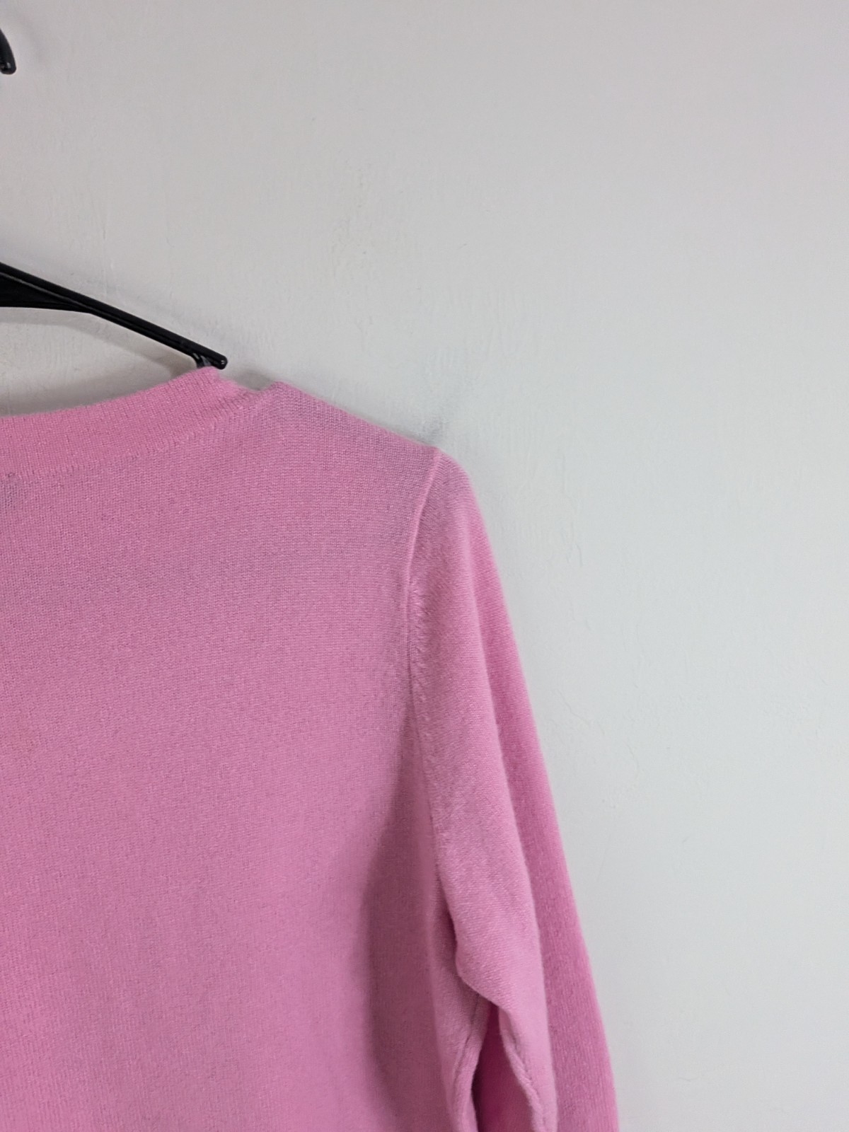 Talbots Sweater Women’s Large Petite Pink 100% Cashmere Stretch Casual