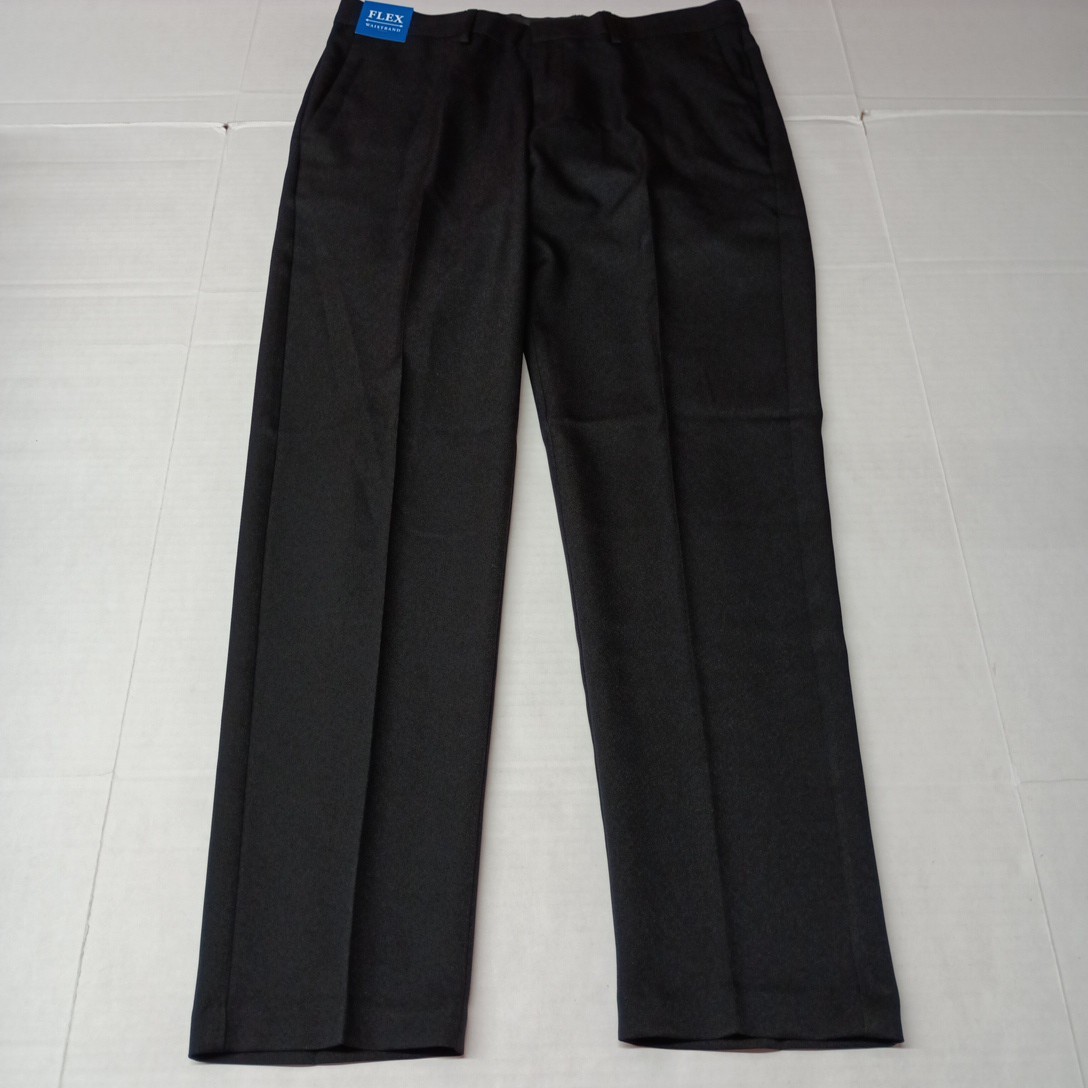Haggar Men’s All Day Comfort Slim-Straight Fit Pants Size 32×30 Black New