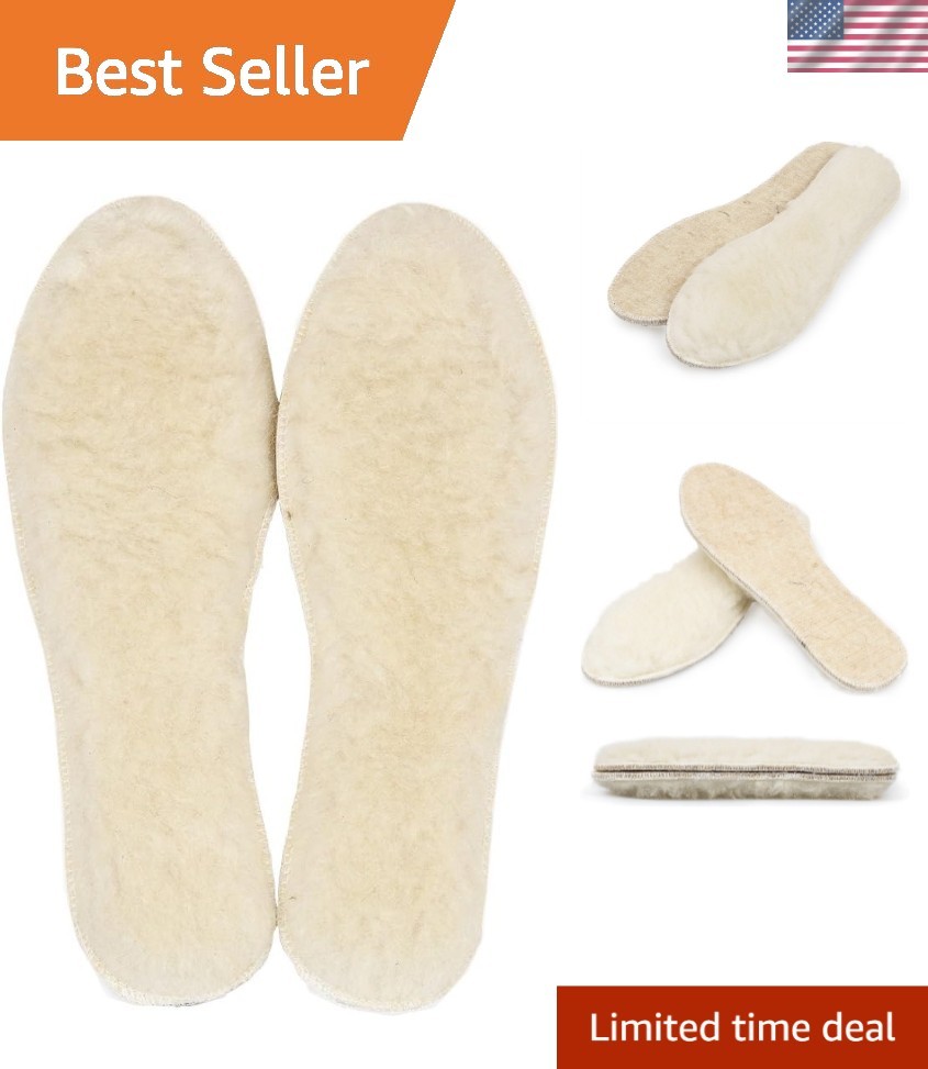 Ultra Soft 100% Sheepskin Insoles – Lightweight, Washable & Cozy Comfort 12×5