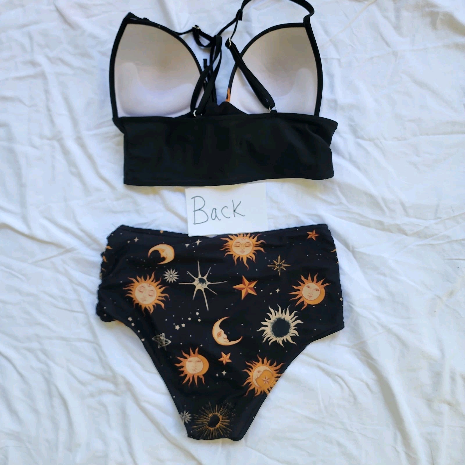 Women’s Sun, Moon & Stars Celestial 2pc High Waisted Bikini Size M