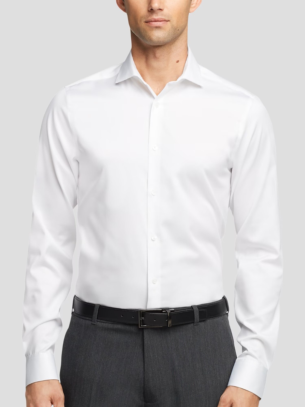 NEW $65 Calvin Klein Slim Fit Non-Iron Dress Shirt w/ Stretch 36/37 TALL NECK 16