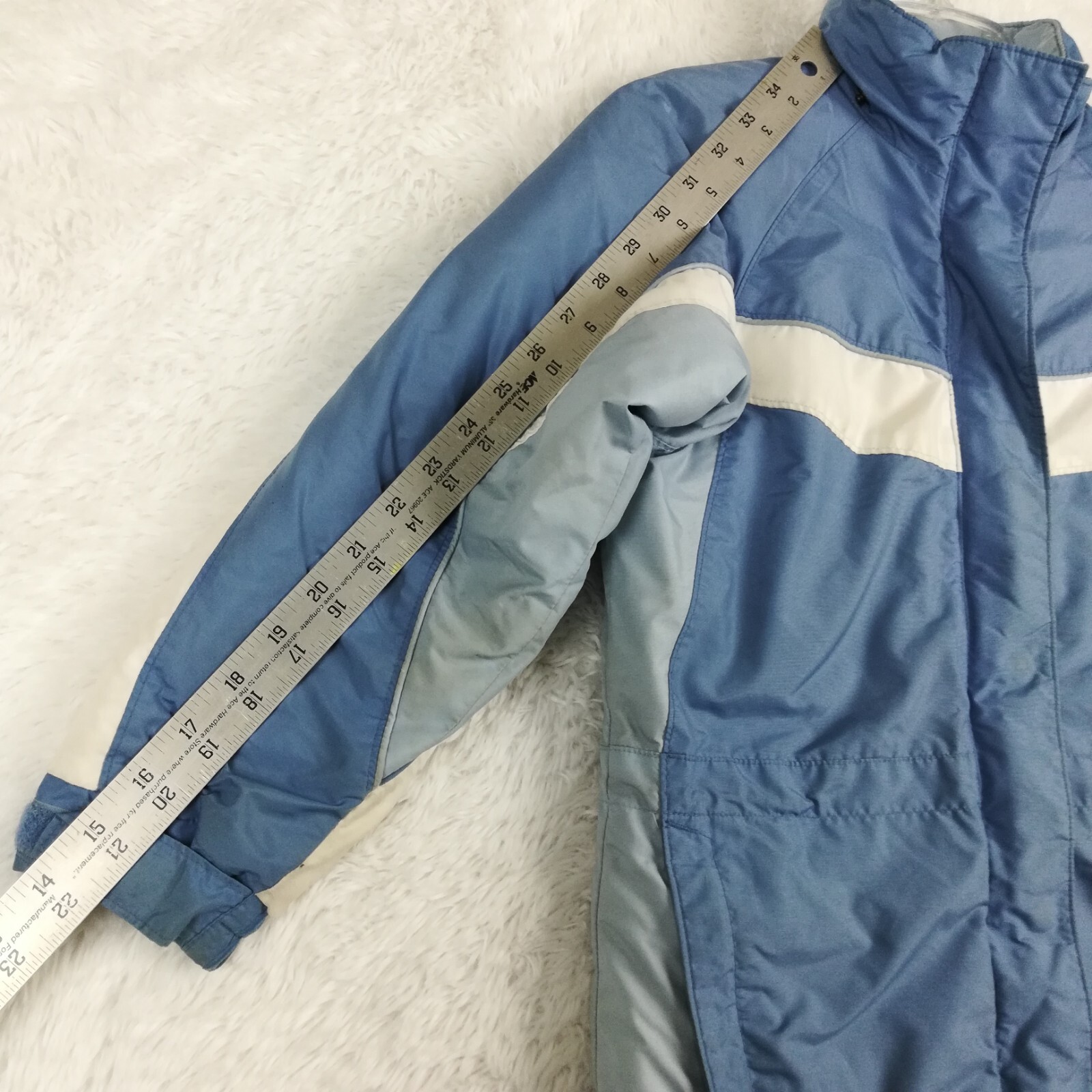 Columbia Girls Jacket Insulated Blue Full Zip Pockets Youth 7/8
