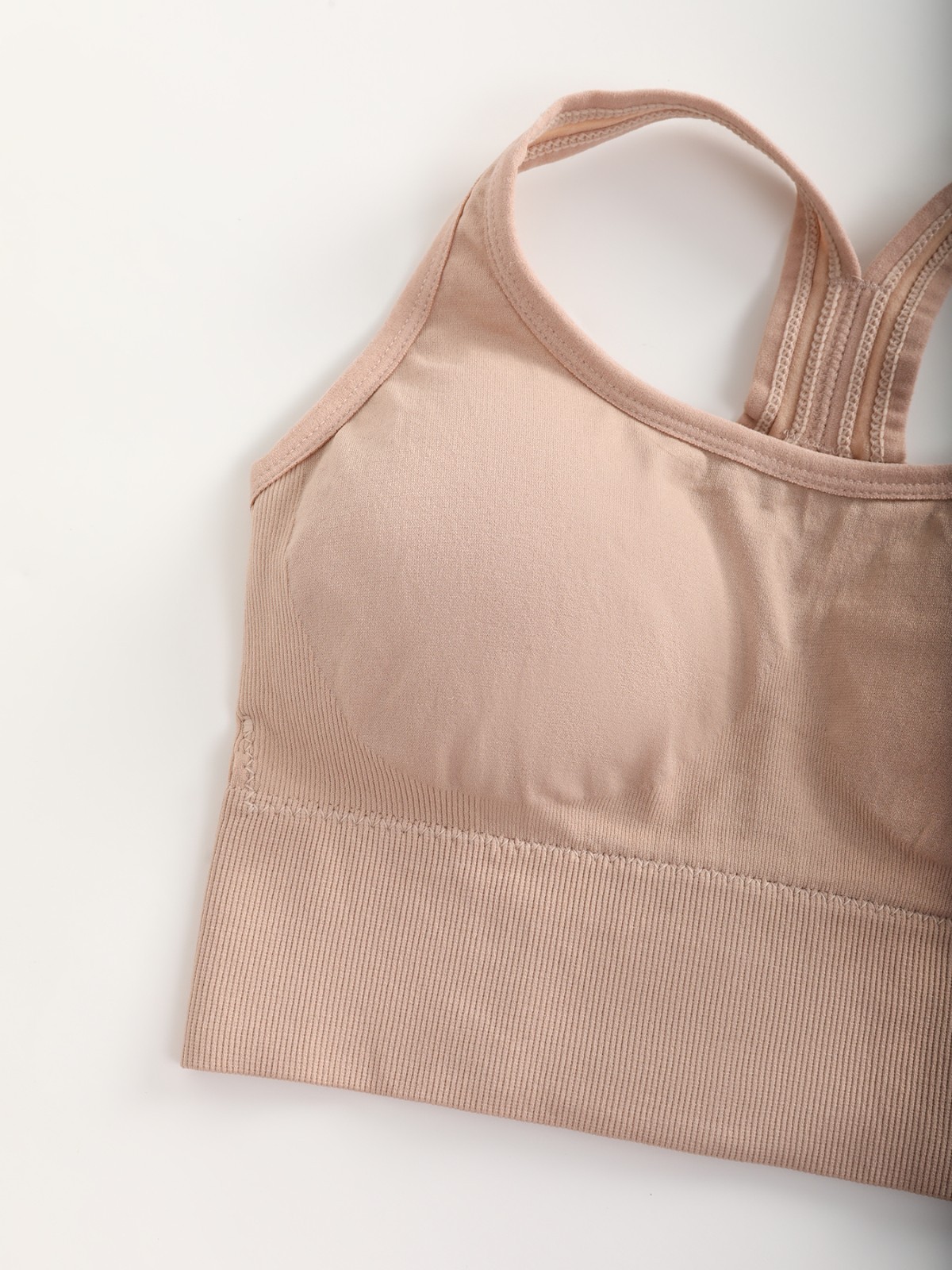 Seamless Racerback Sports Bra Women High Support Wireless Workout Multicolor