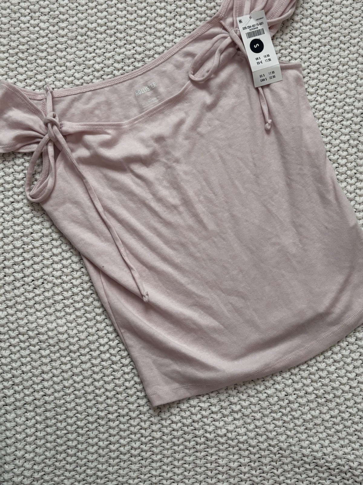 Hollister Pink Cotton Knit Scoop Neck Tie Accent Cami Tank Top Women S