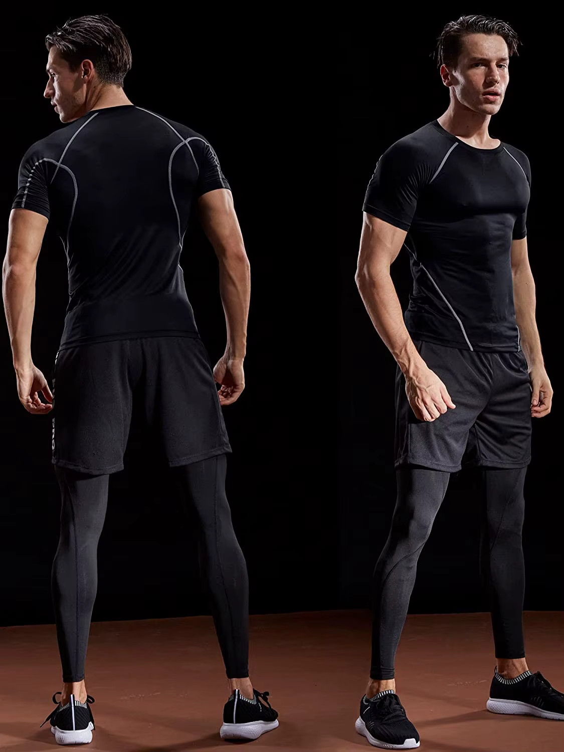 Men Compression T-Shirt Summer Sports Running Quick Dry Fitness Tee Gym Top Gift
