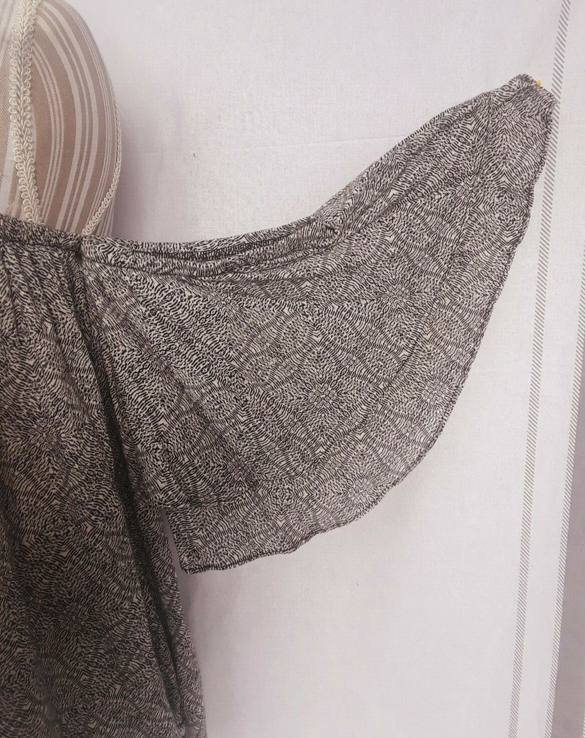 TA1-10 Dainty Hooligan bare shoulder 3/4 ruffled sleeve woman’s blouse