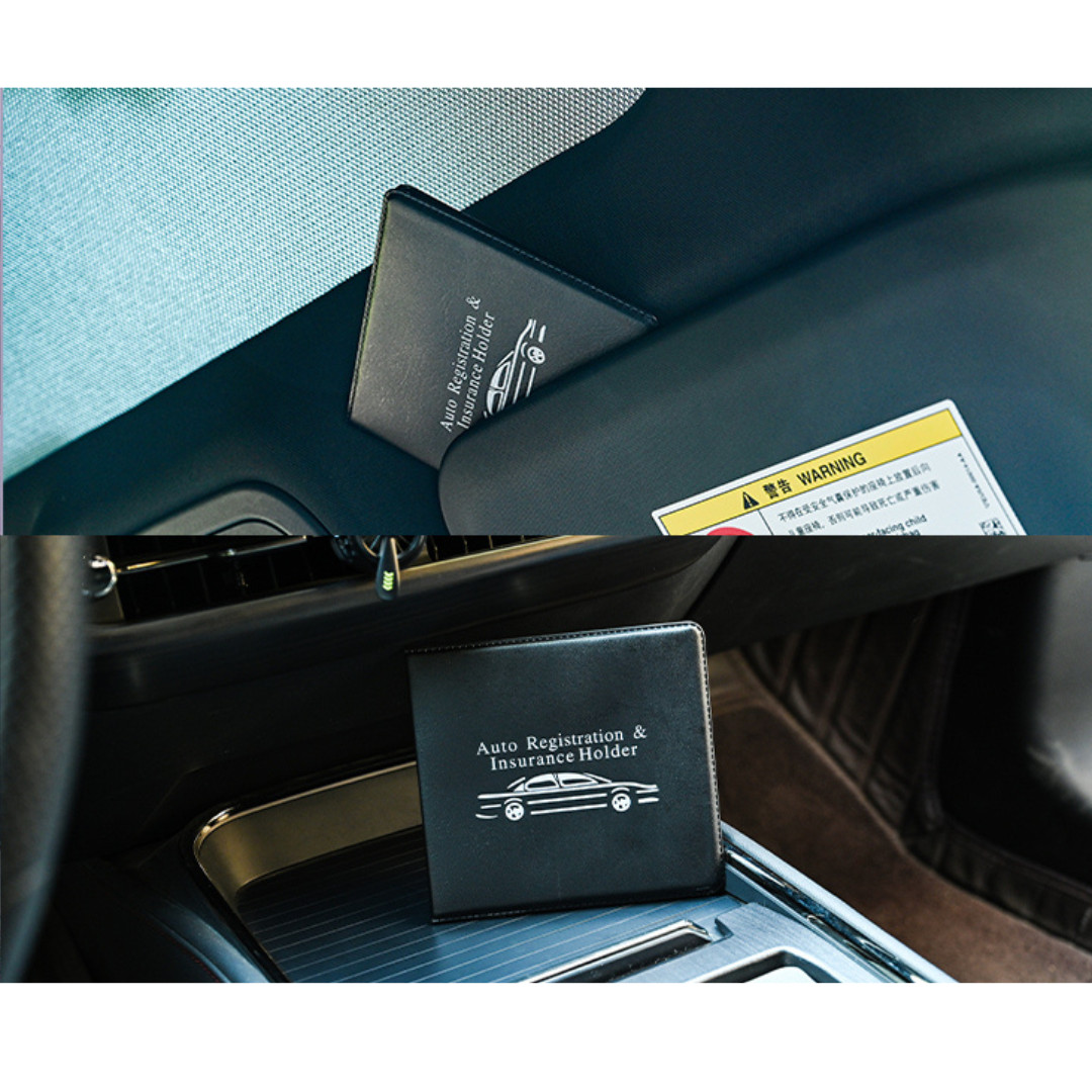 Auto Registration and Insurance Card Holder 2 Packs Car Document ID Holder Gl…