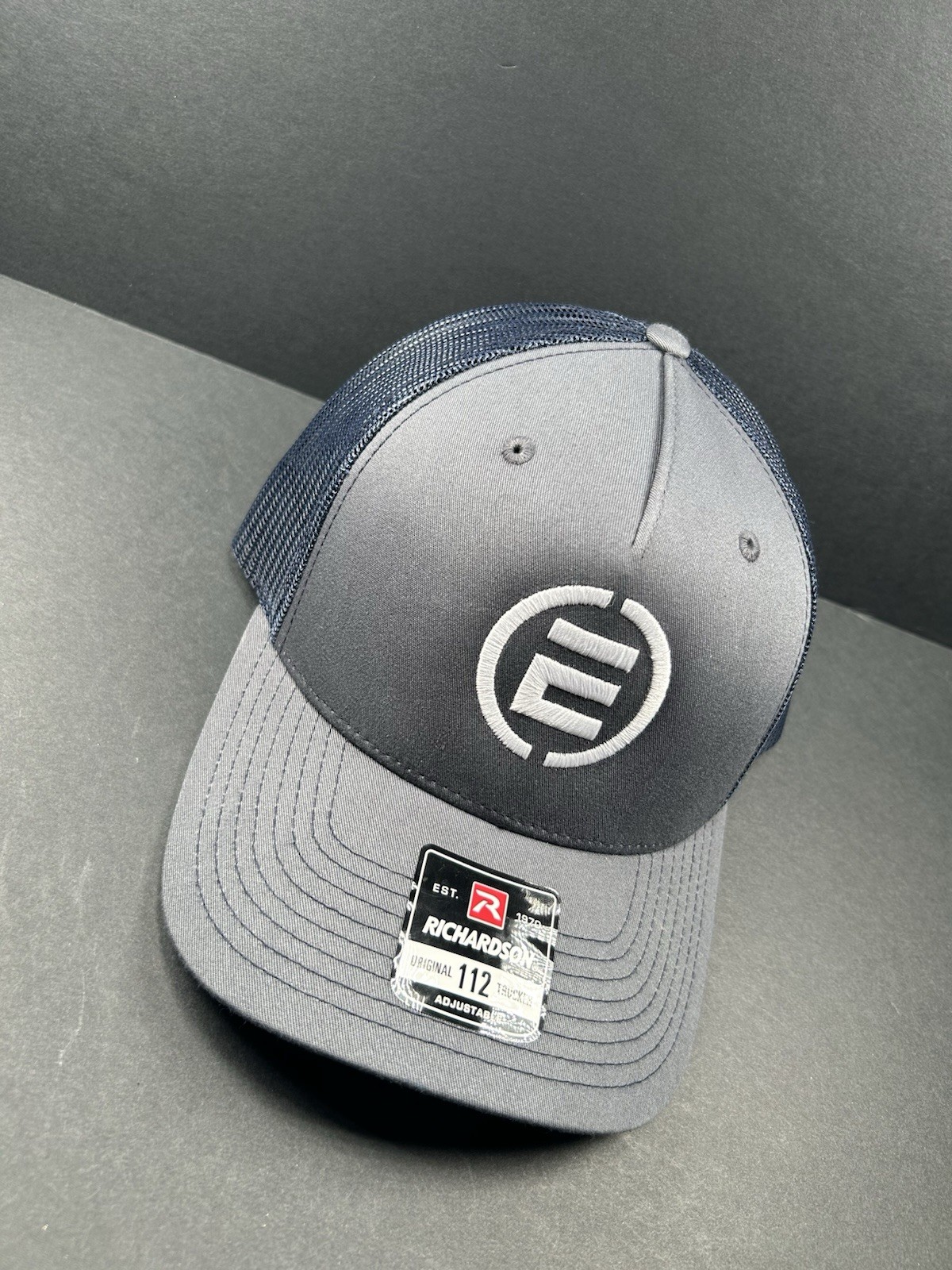 RICHARDSON STYLE 112-FP Adult Gray Adjustable SnapBack Meshback Trucker Hat Cap
