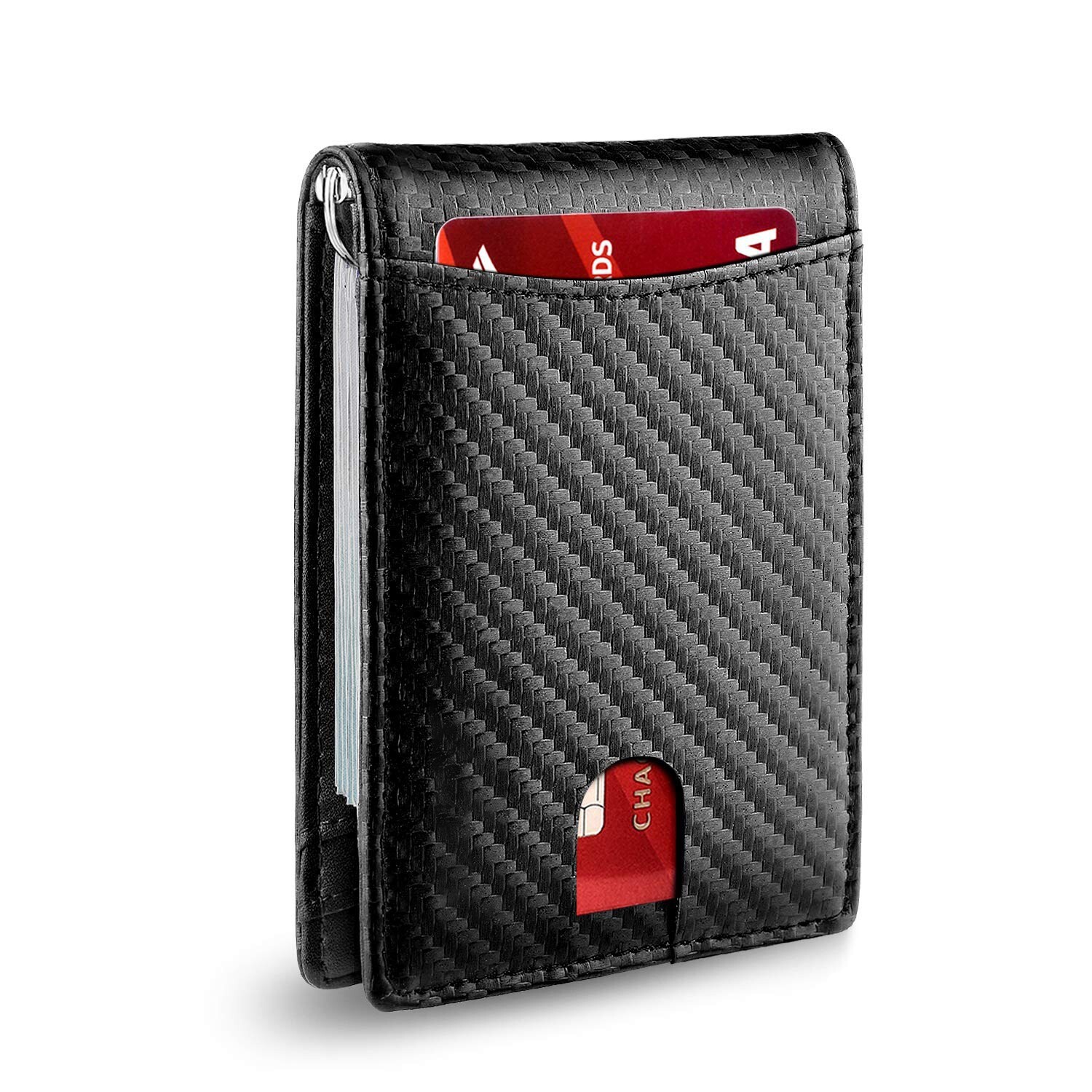Mens Slim Wallet RFID Blocking Bifold Wallets for Men Minimalist Genuine Leather