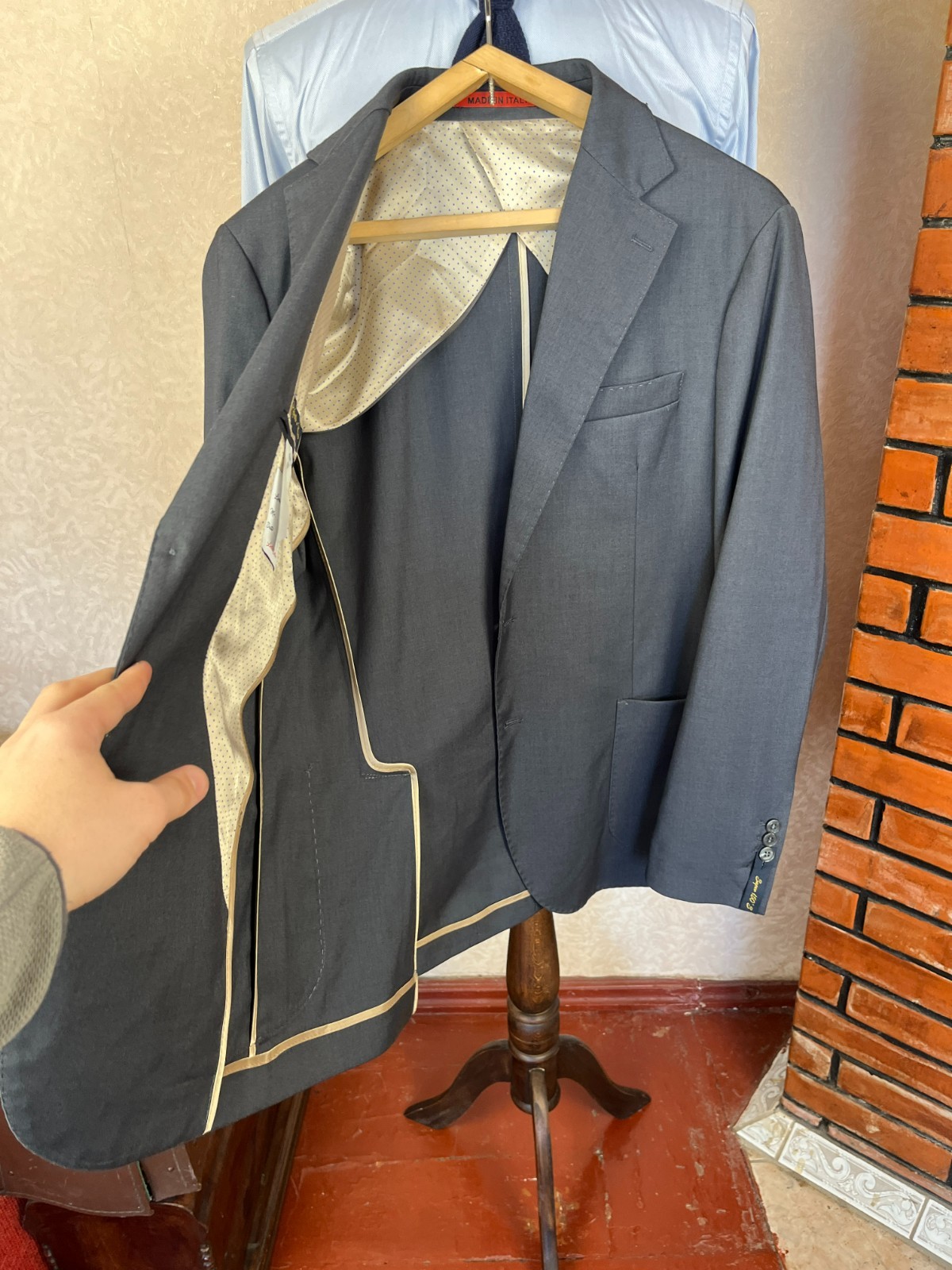 NWOT! Linea Sartoriale Gray 150’S Wool Half Lined Italian Formal Suit 42 W38 L33