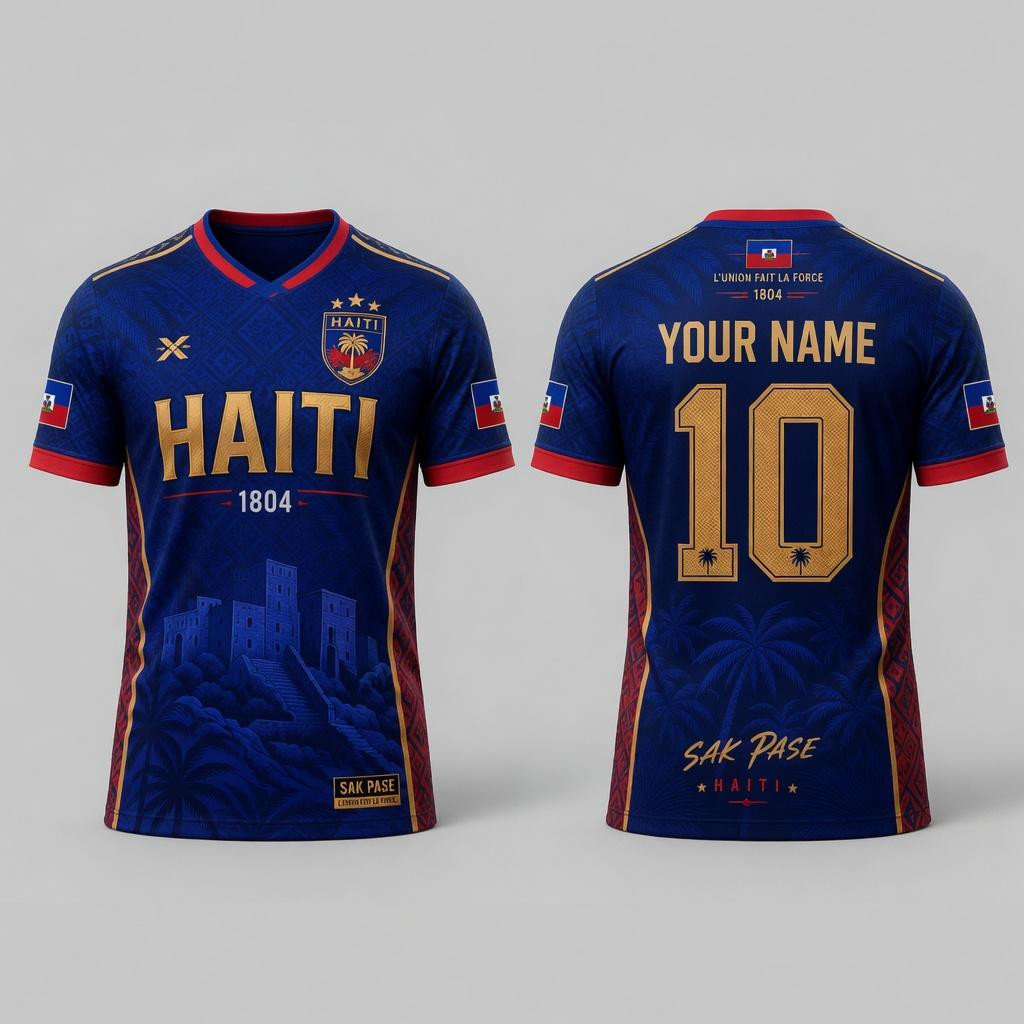 Haiti 1804 Soccer Jersey Custom Name Number Fan Shirt All Size S-5XL