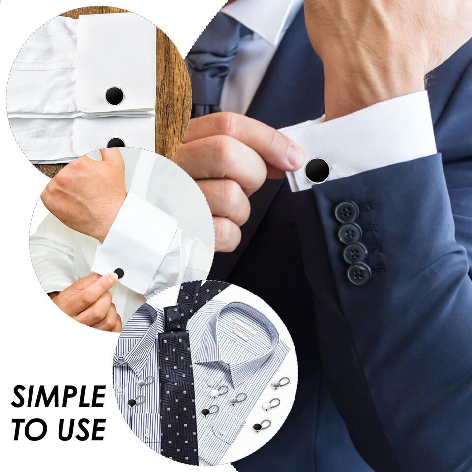 10Pcs Collar Extenders Elastic Button Extender Neck Extenders for Shirt Pant USA