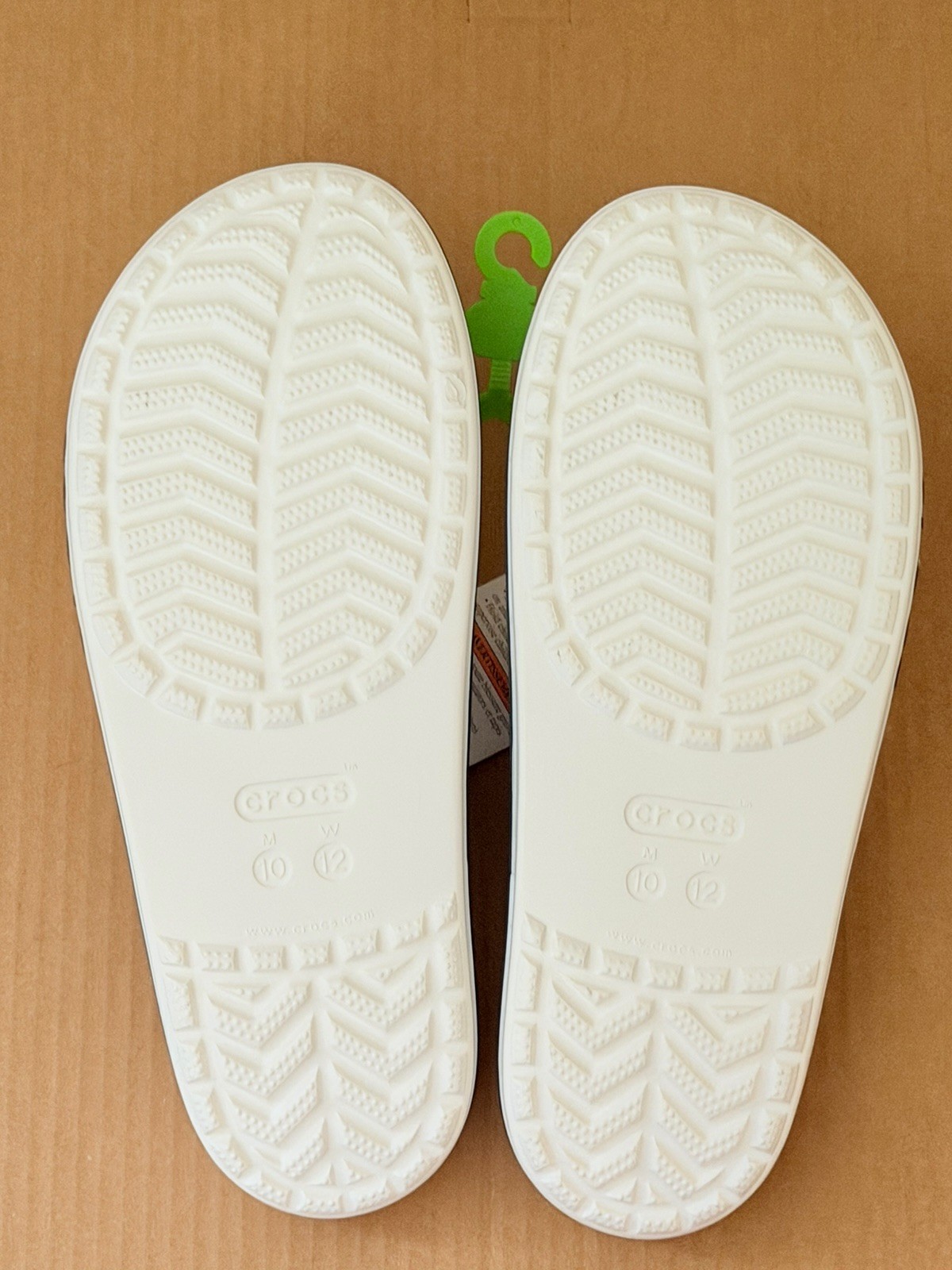 Crocs Unisex Bayaband Slide Sandals Women’s Size 12| Men’s Size 10 | White /Navy