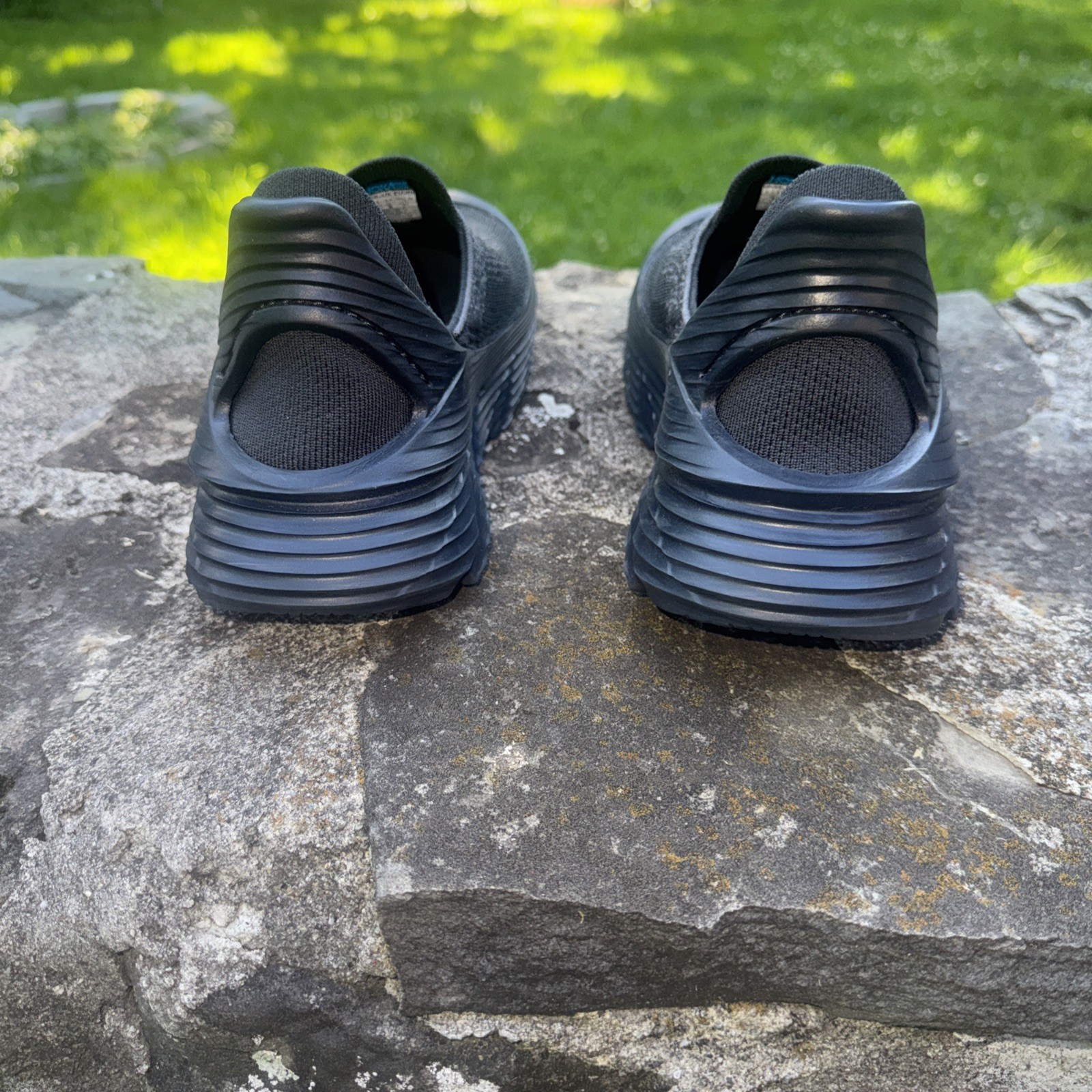 Hoka One Restore TC Black Women 7 Slip on Shoes Gray Black Mens 6