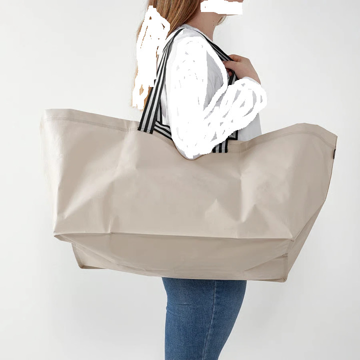 IKEA Large Shopping Bag Tote Durable Light Beige-GÖRSNYGG-22.5×14.5×15.25″ 20Gal