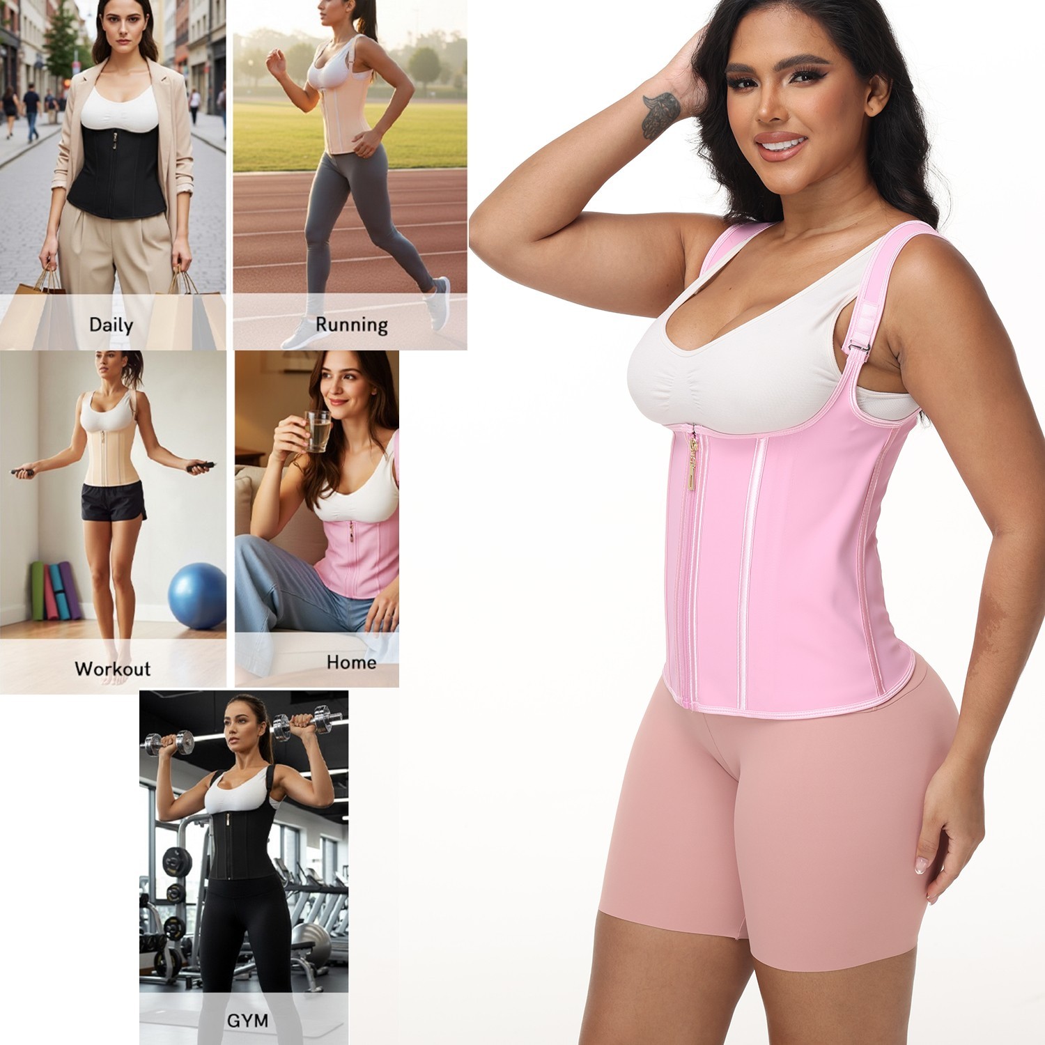 Latex Waist Trainer Corset Cincher Fajas Colombianas Reductoras Body Shaper Vest