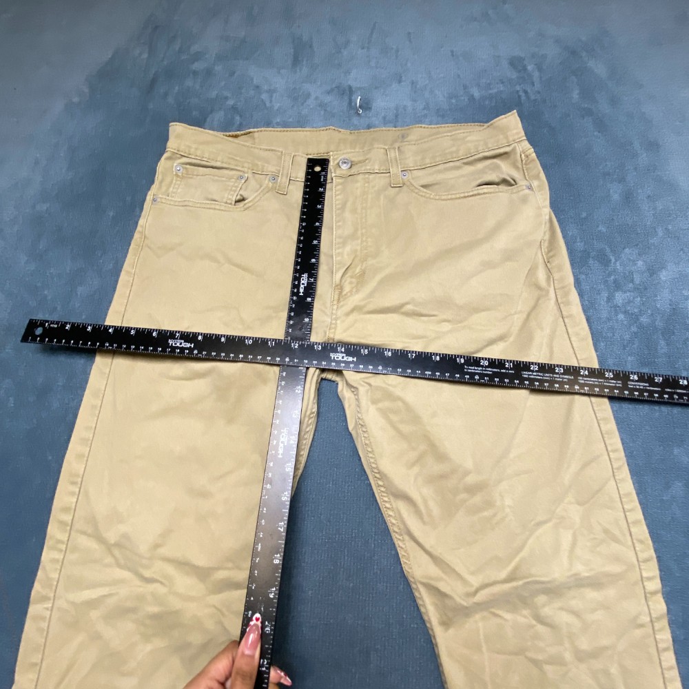 Levi’s 502 All Seasons Tech Jeans Mens 36×30 Beige Pockets Classic Straight Leg