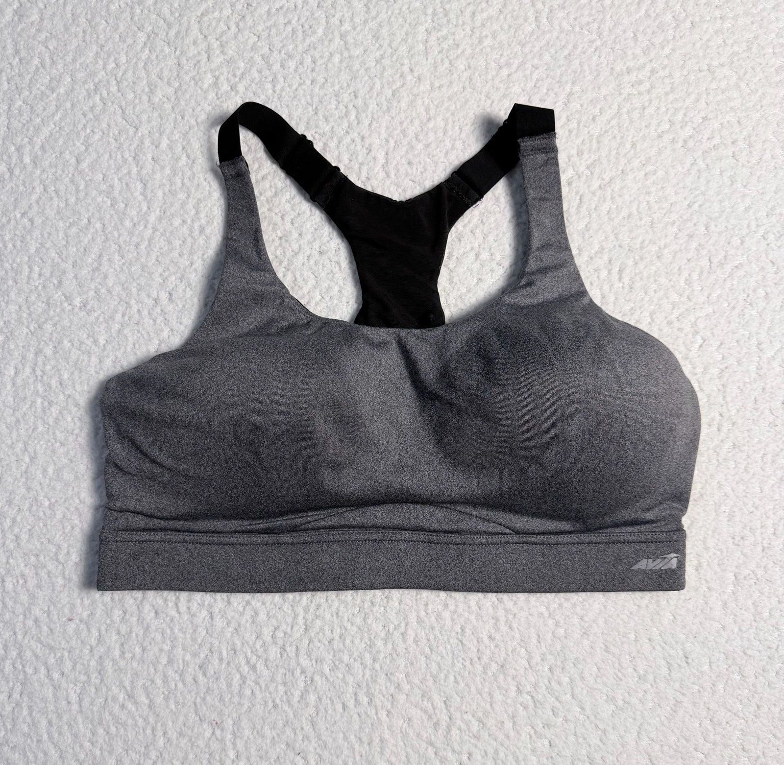 Avia Gray Heather Racerback Sports Bra