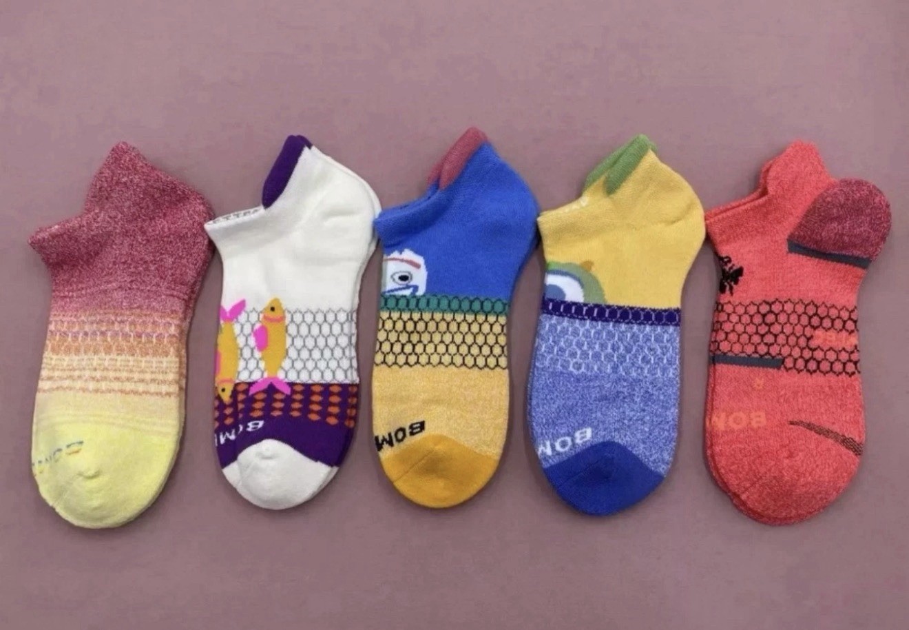 5 pairs/Set Bombas Women’s Solid Honeycomb Ankle socks – Size Medium 8-10.5