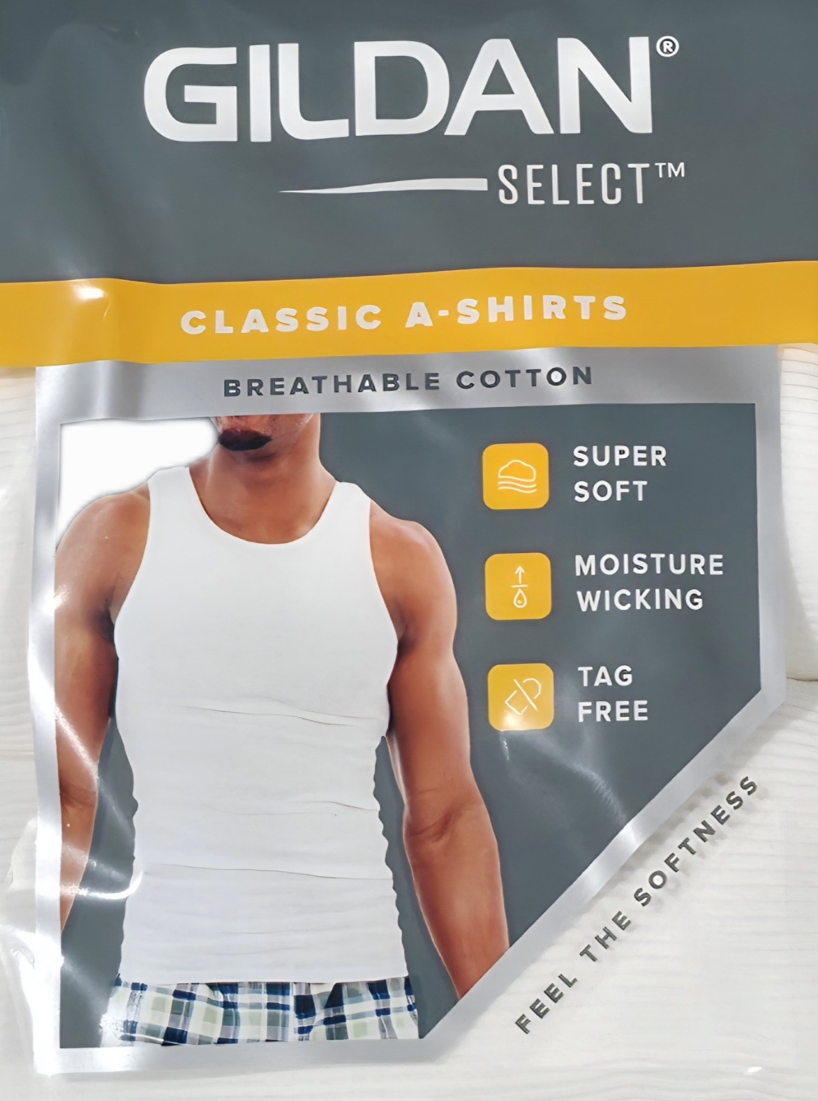 Gildan Select Men’s Classic A-Shirts Tank Tops 5 Pack Breathable Cotton S-XL