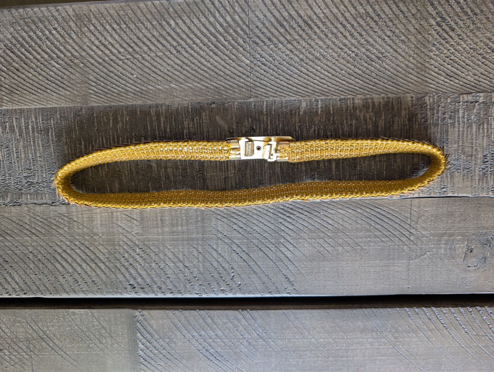 Vintage Stretchy Gold Belt 80s 90s Metal Western Retro