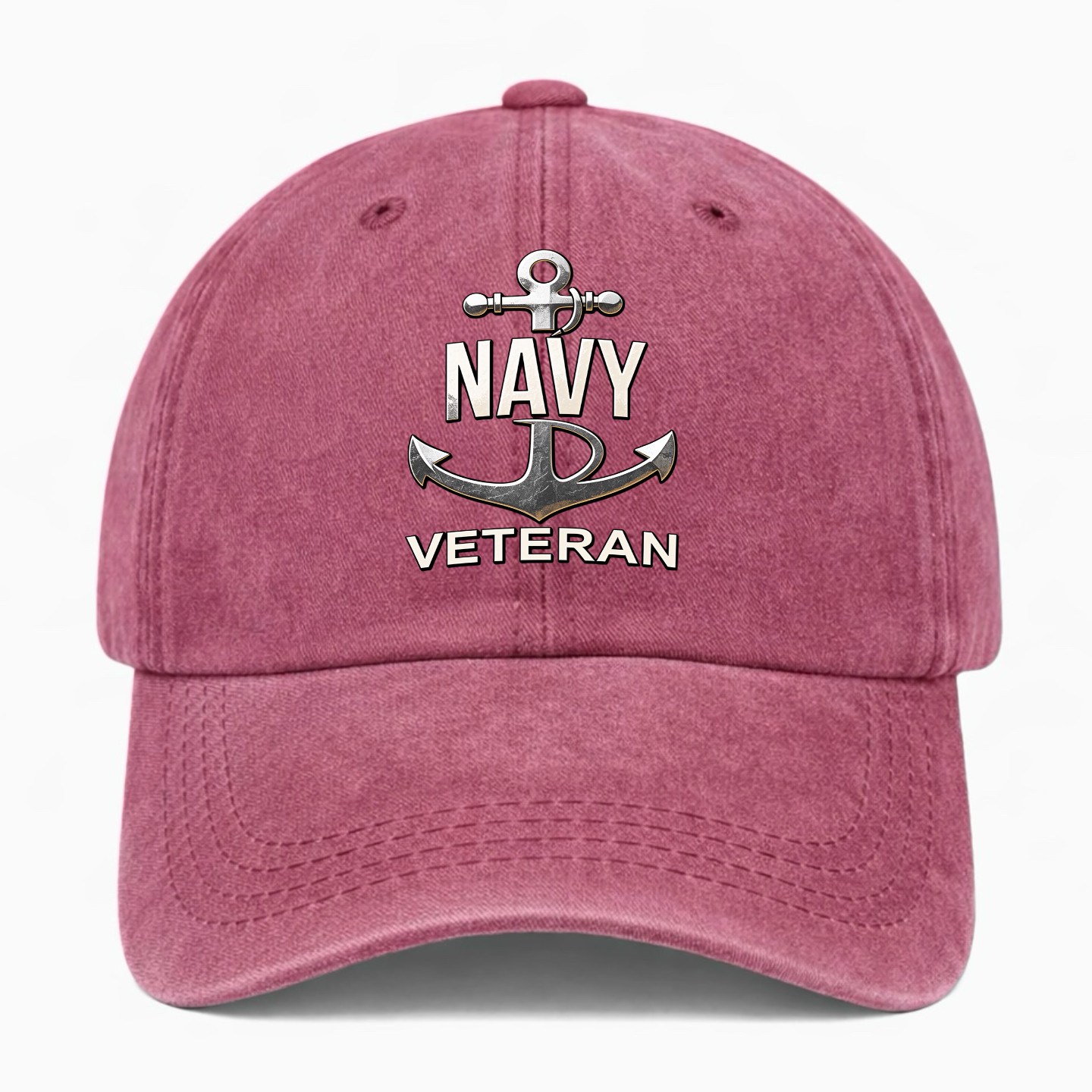 Navy Veteran Hat US Navy Military Veteran Adjustable Washed Baseball Cap